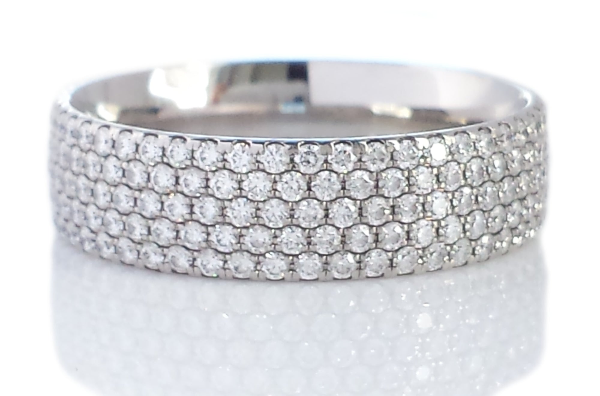 Tiffany & Co. Metro Five-Row 0.90ct Diamond Ring in 18k White Gold