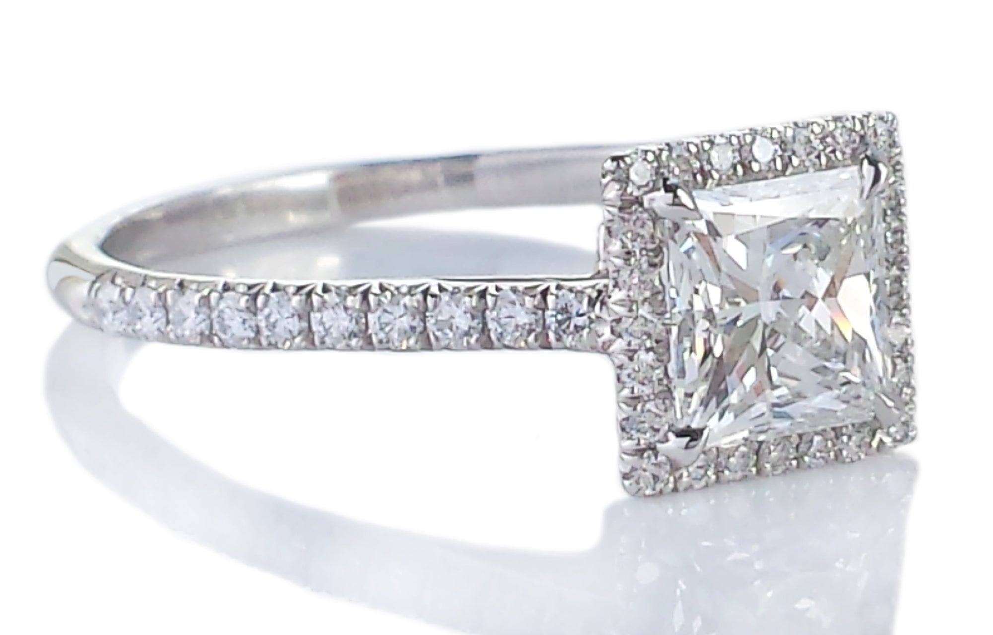 Tiffany & Co. 1.43tcw G/VVS2 Soleste Princess Cut Diamond Engagement Ring