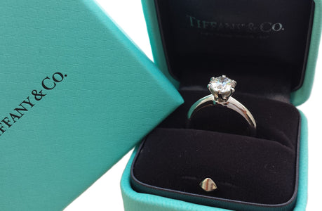Tiffany & Co 1.04ct Triple XXX H/VVS1 Round Brilliant Engagement Ring in box