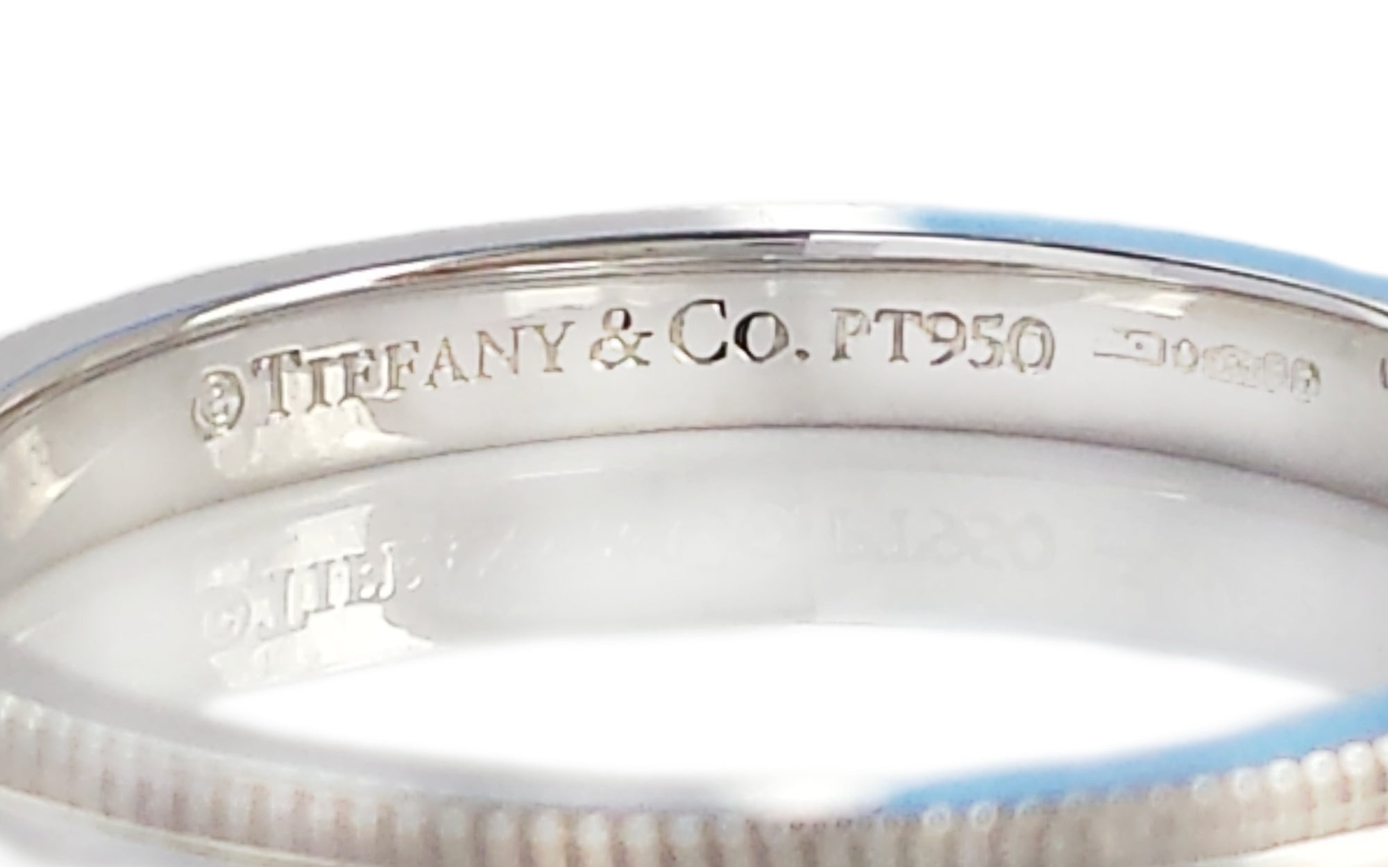 Tiffany & Co Together 2mm Millegrain Platinum Wedding Band