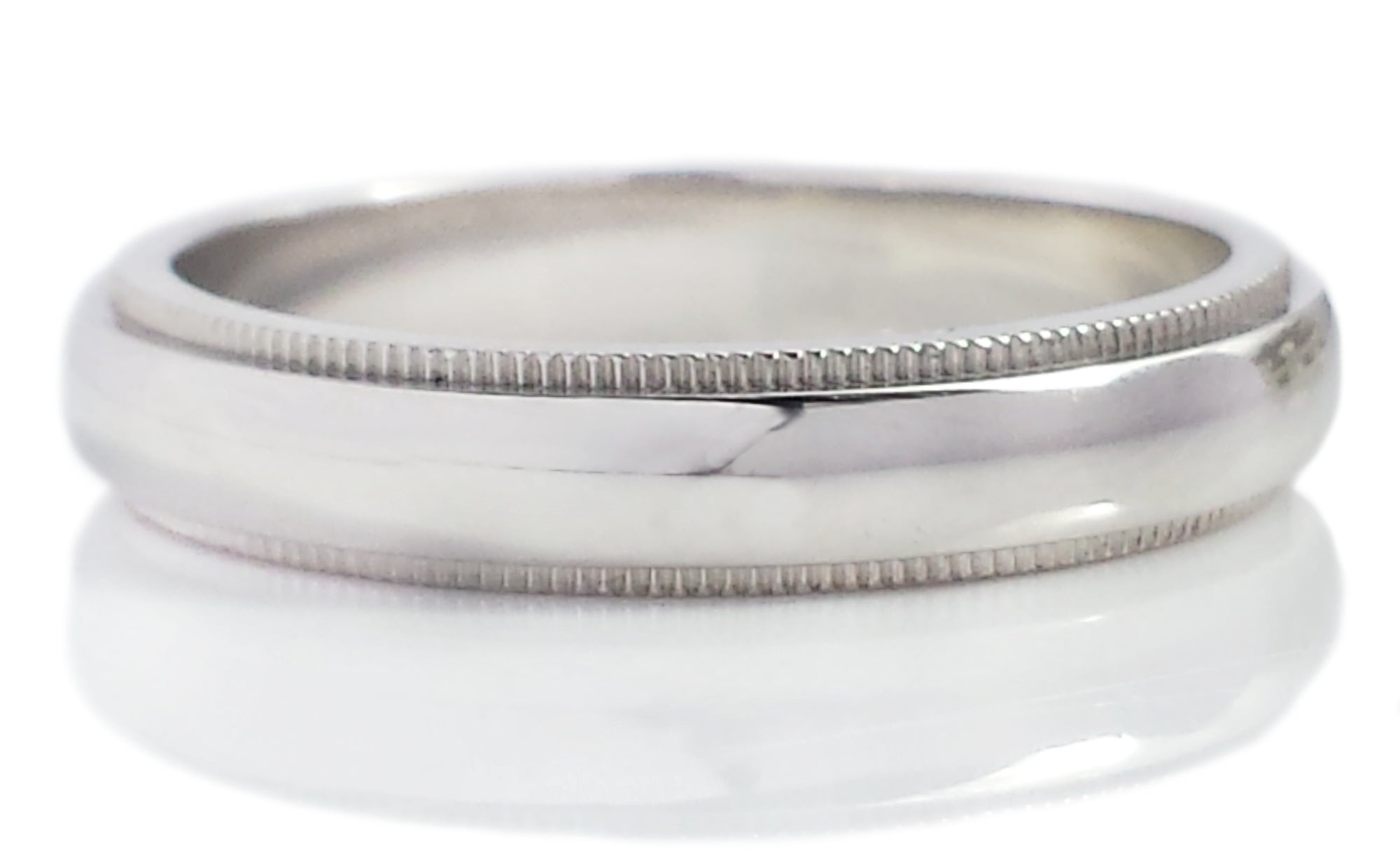 Tiffany & Co. 4mm Together Milgrain Edge Platinum Wedding Ring