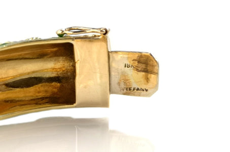 1960s Tiffany & Co Blue Green Enamel Bangle Bracelet - Bloomsbury Manor Ltd