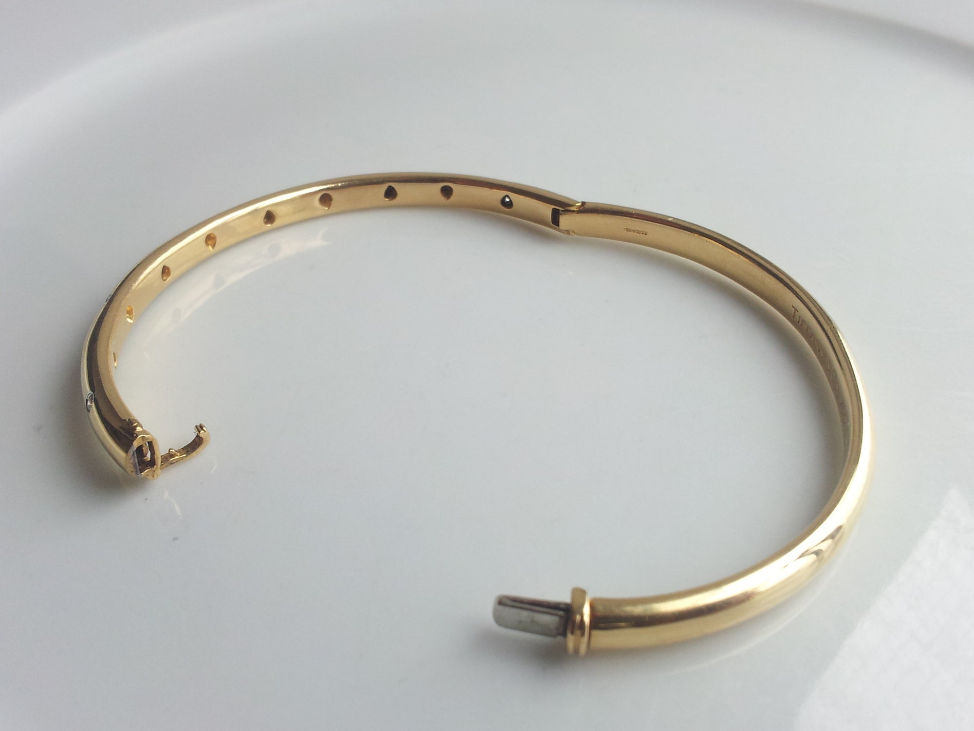 Tiffany & Co. 'Etoile' Diamond Bangle / Bracelet, in 18K Gold & Platinum