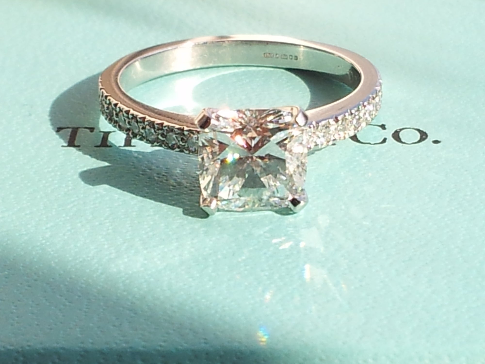 Tiffany & Co. | Blue diamond engagement ring, Jewelry wedding rings, Green  diamond rings