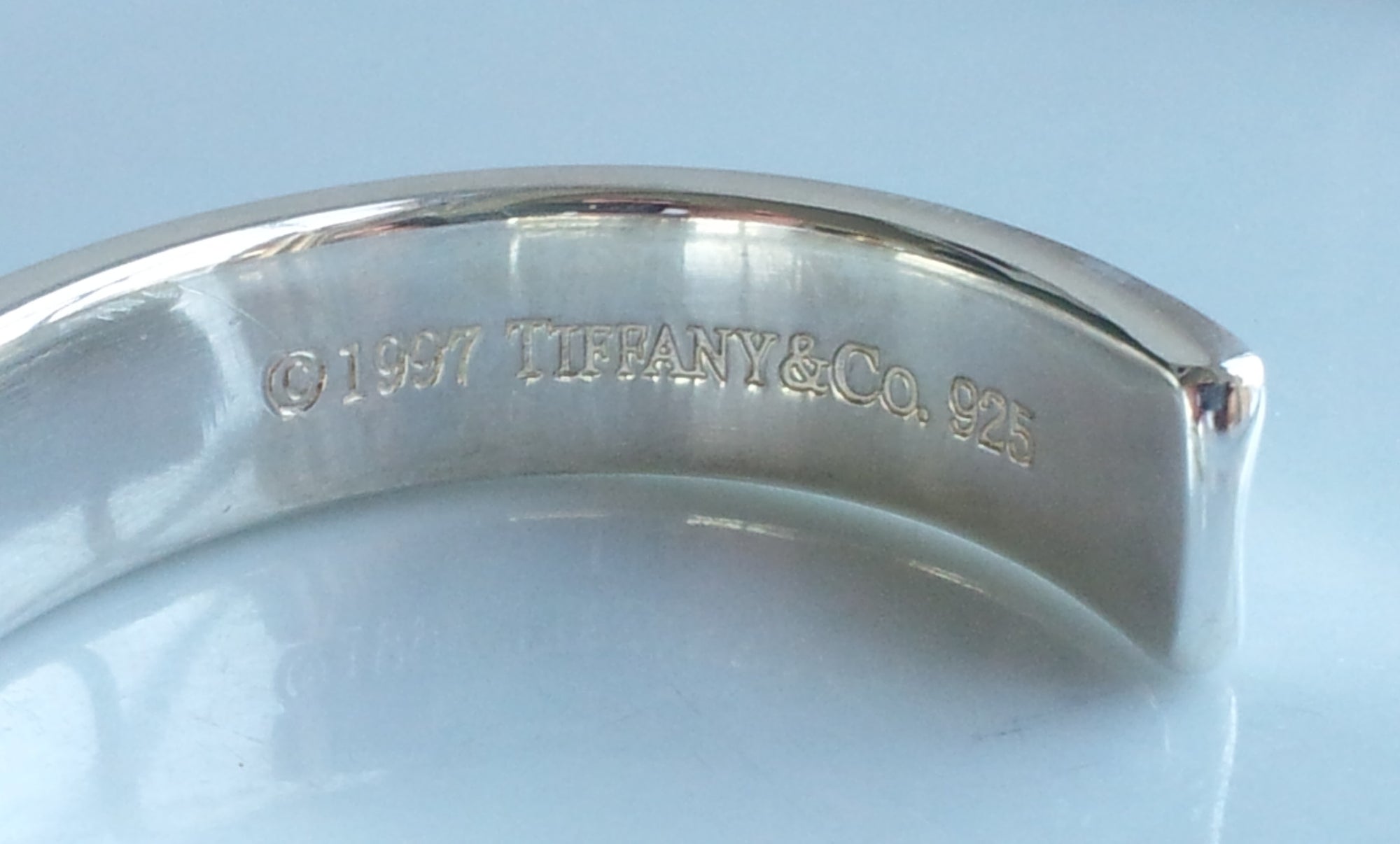 Tiffany  & Co 1837 Sterling Silver Cuff Bracelet Bangle Sz 6.5 RRP £360