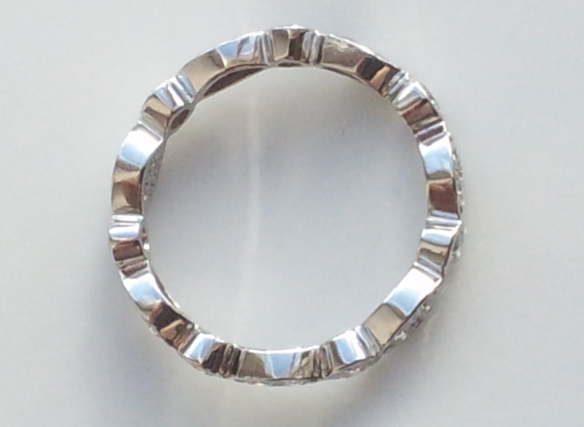 Tiffany & Co. Platinum & Diamond Jazz Swing Ring, Size L / 5½