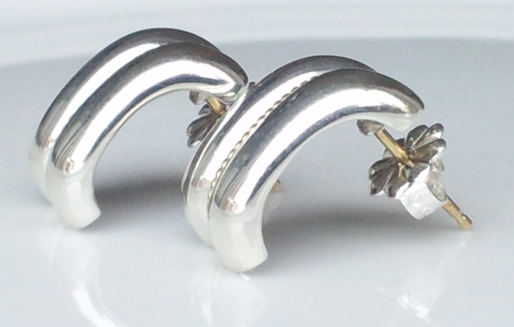 Tiffany & Co. Vintage Rope Earrings in Sterling Silver & 14K Yellow Gold