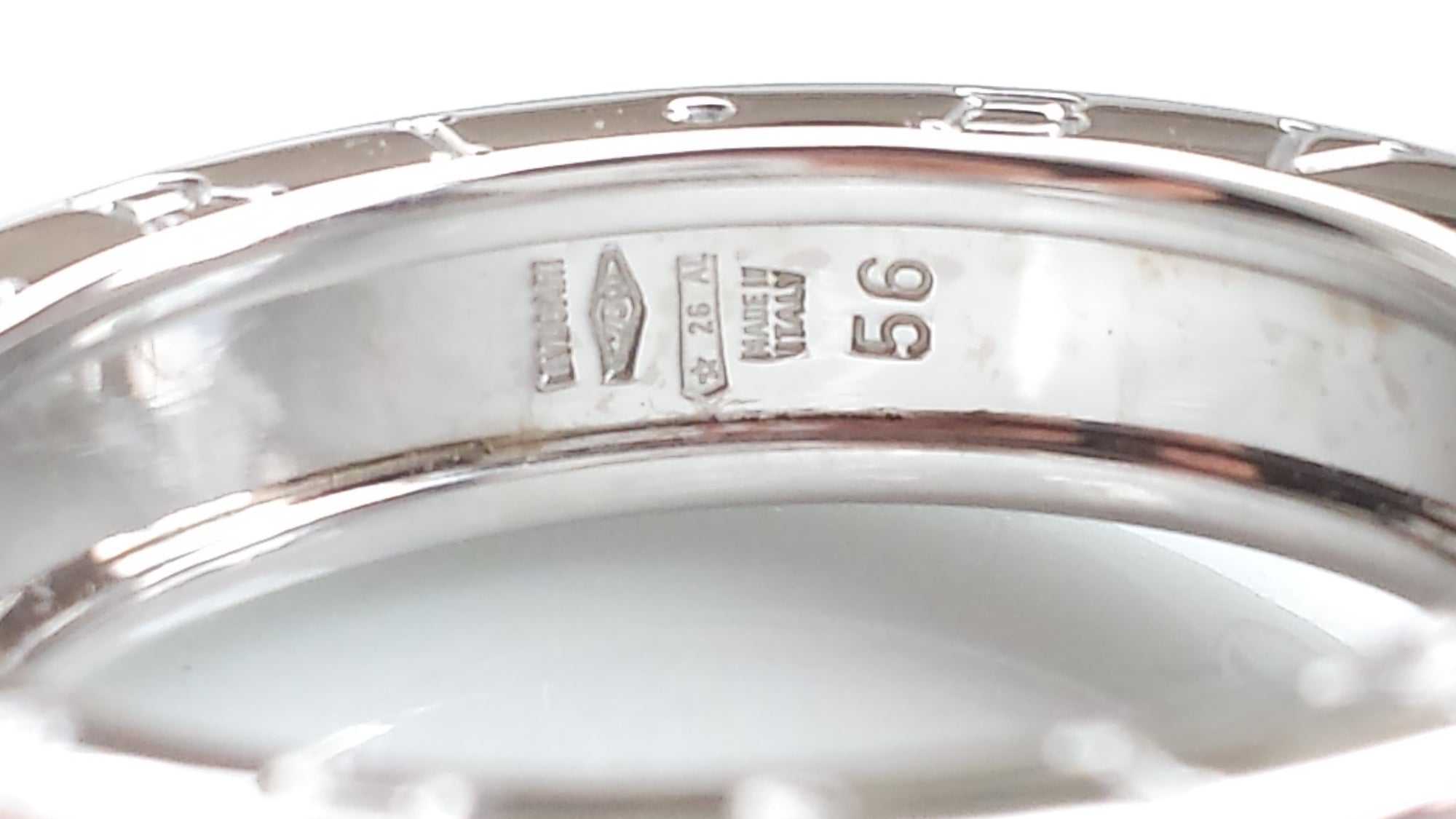 Bulgari B.Zero1 18K White Gold One Band Ring, Size 56 / O½