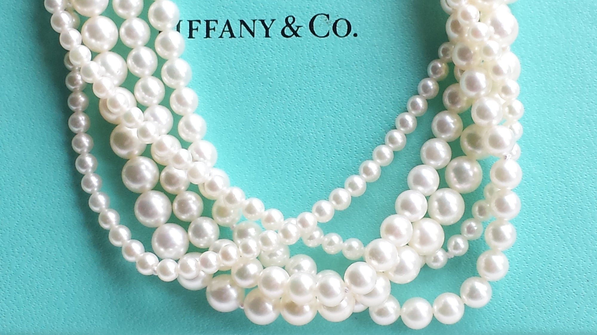 Tiffany & Co. Vintage Akoya Pearl Torsade Necklace, with Box & Bag
