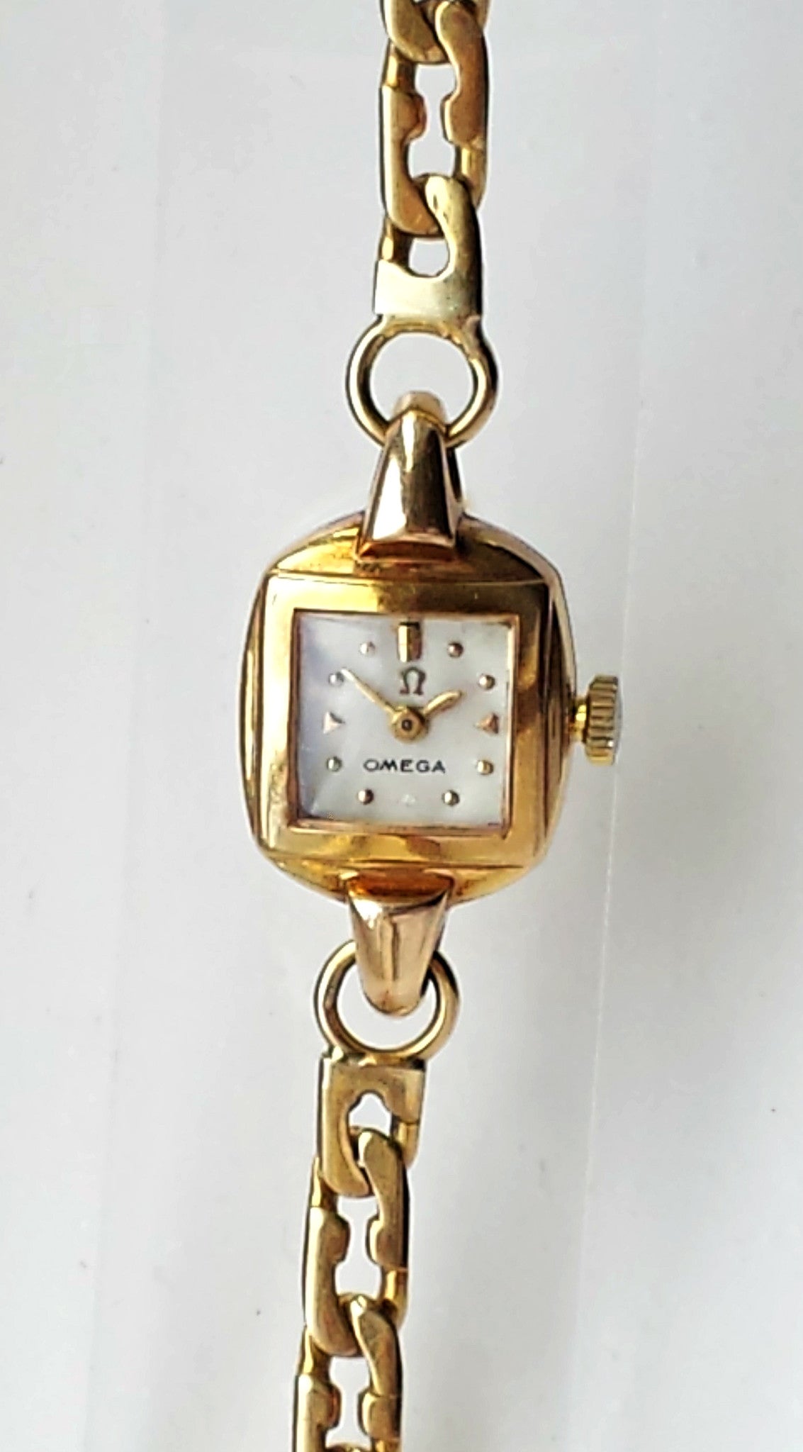 Vintage 1950s Omega 9ct Solid Gold Ladies' Cocktail Watch, 17 Jewel Movement