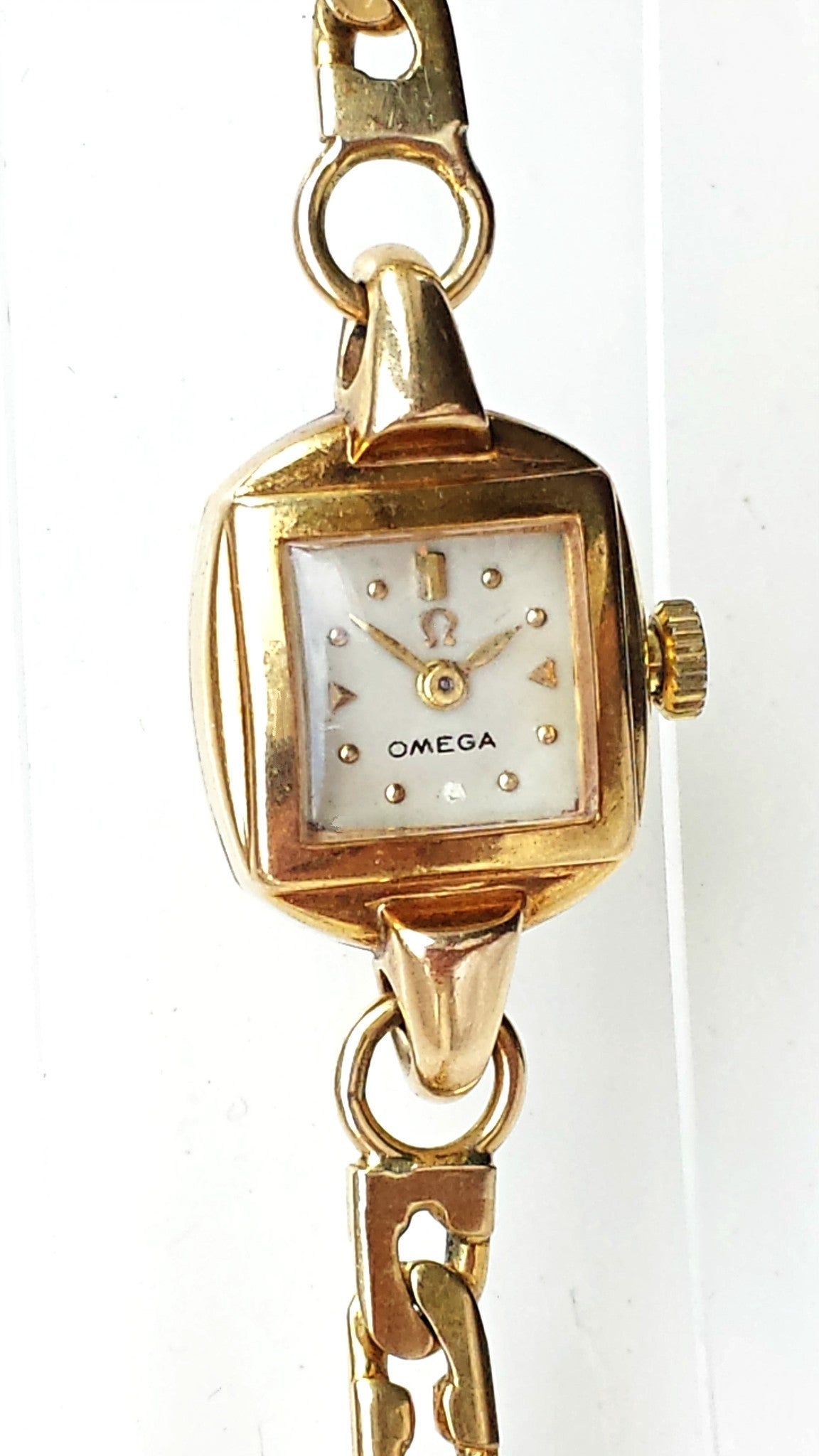 Vintage 1950s Omega 9ct Solid Gold Ladies' Cocktail Watch, 17 Jewel Movement