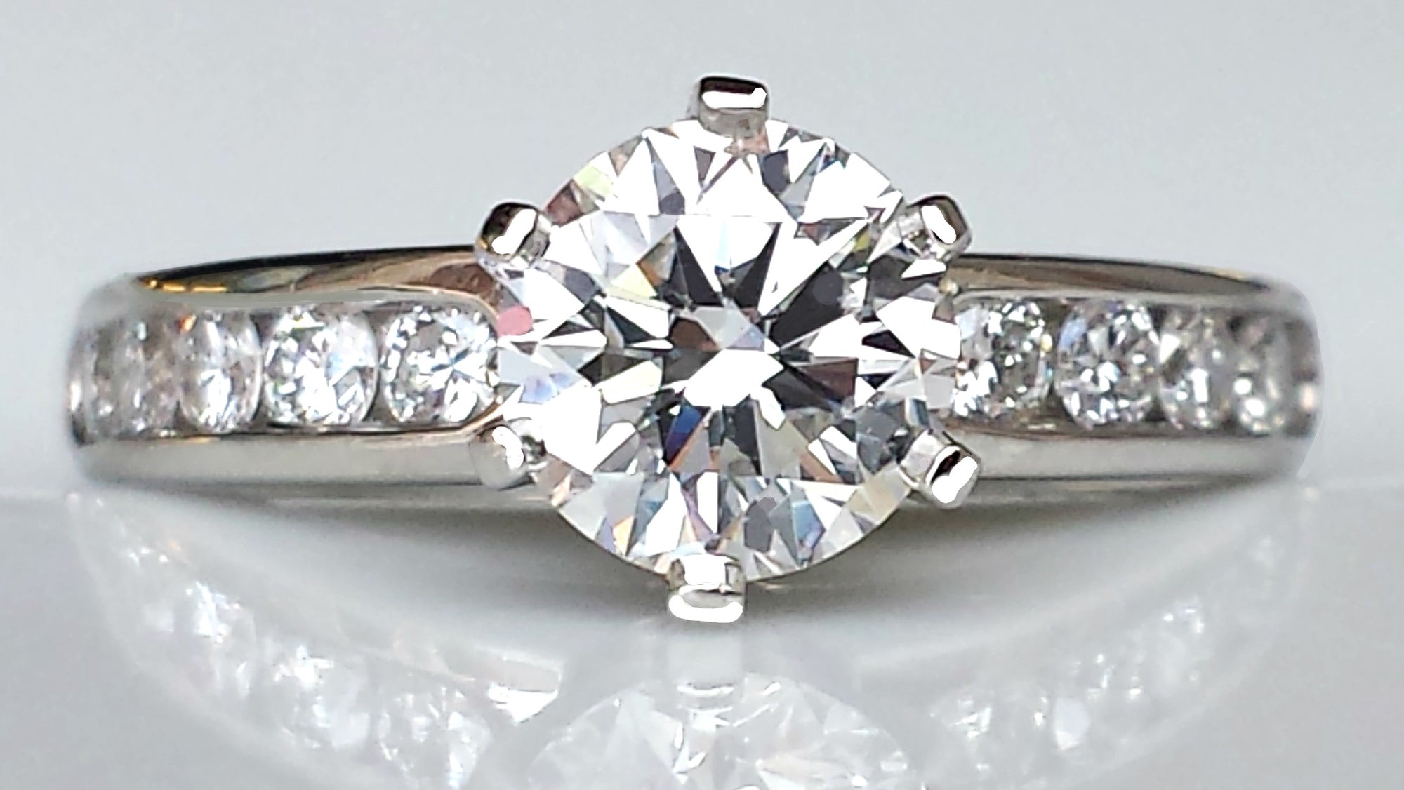 Emerald-cut Diamond Engagement Ring in Platinum