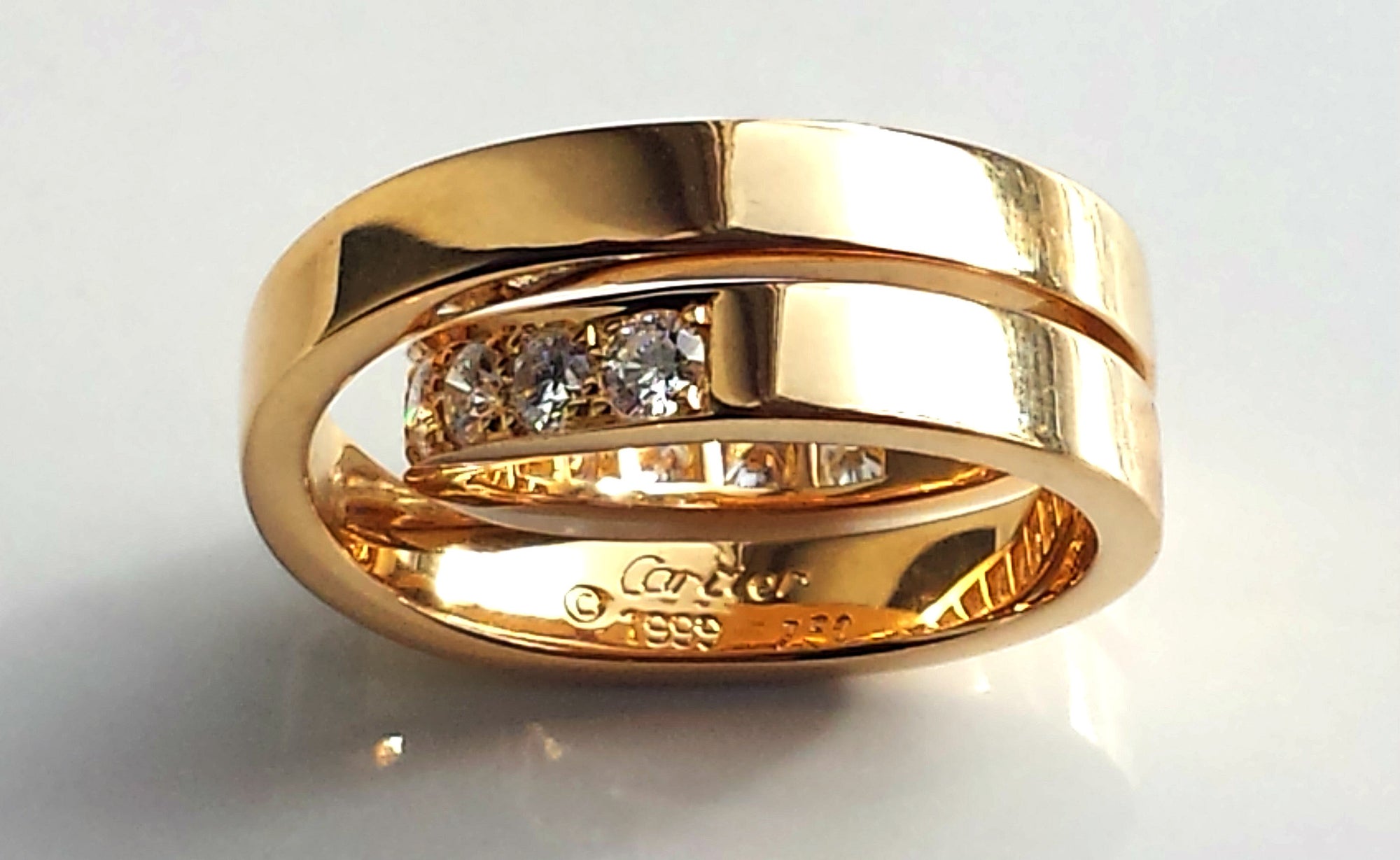 Cartier Love Solitare Diamond 18k White Gold Ring Size 54 Cartier | TLC