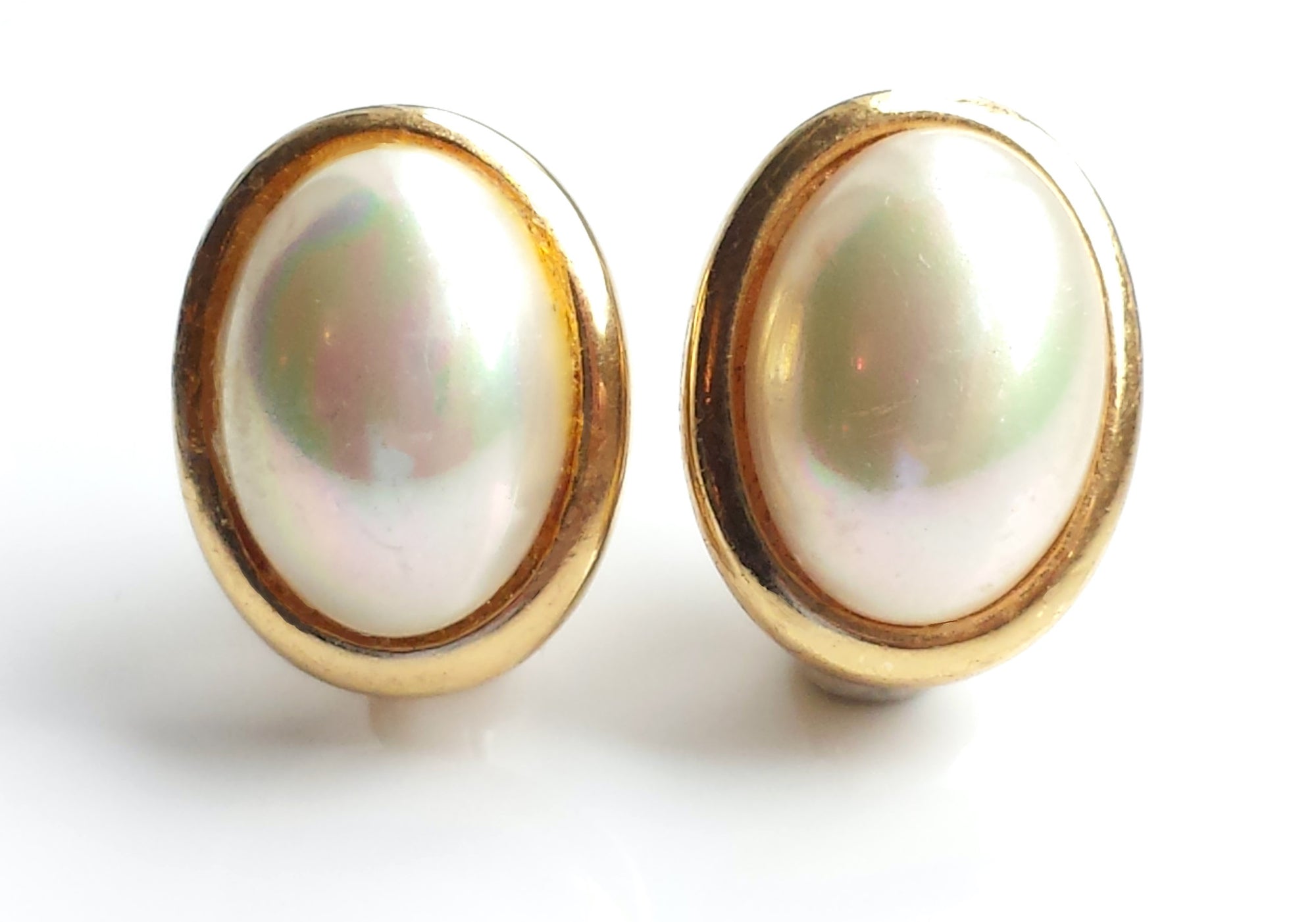 Vintage Christian Dior 1990s Faux Pearl Clip-on Earrings, by Grossé, Germany