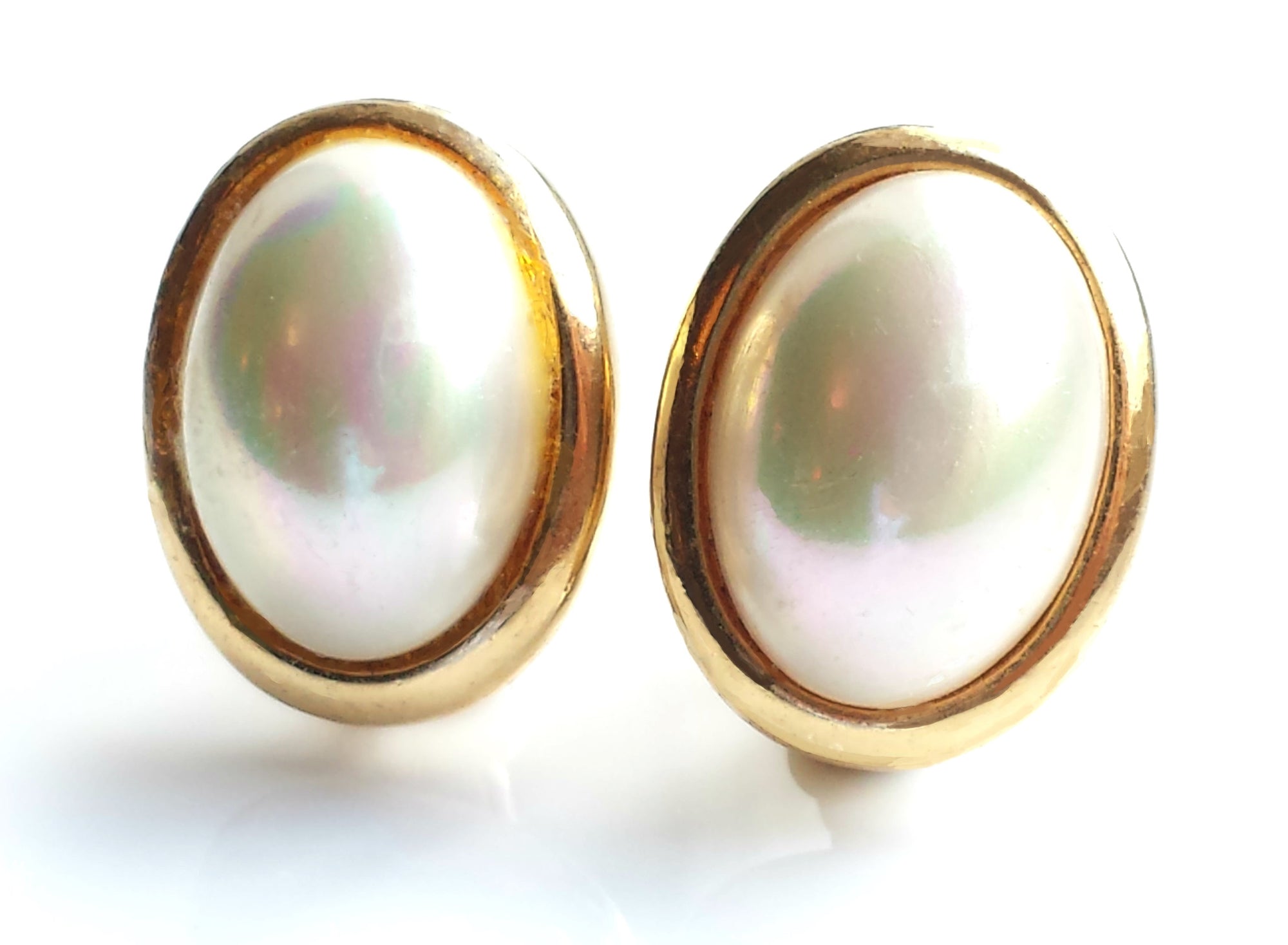 Vintage Christian Dior 1990s Faux Pearl Clip-on Earrings, by Grossé, Germany