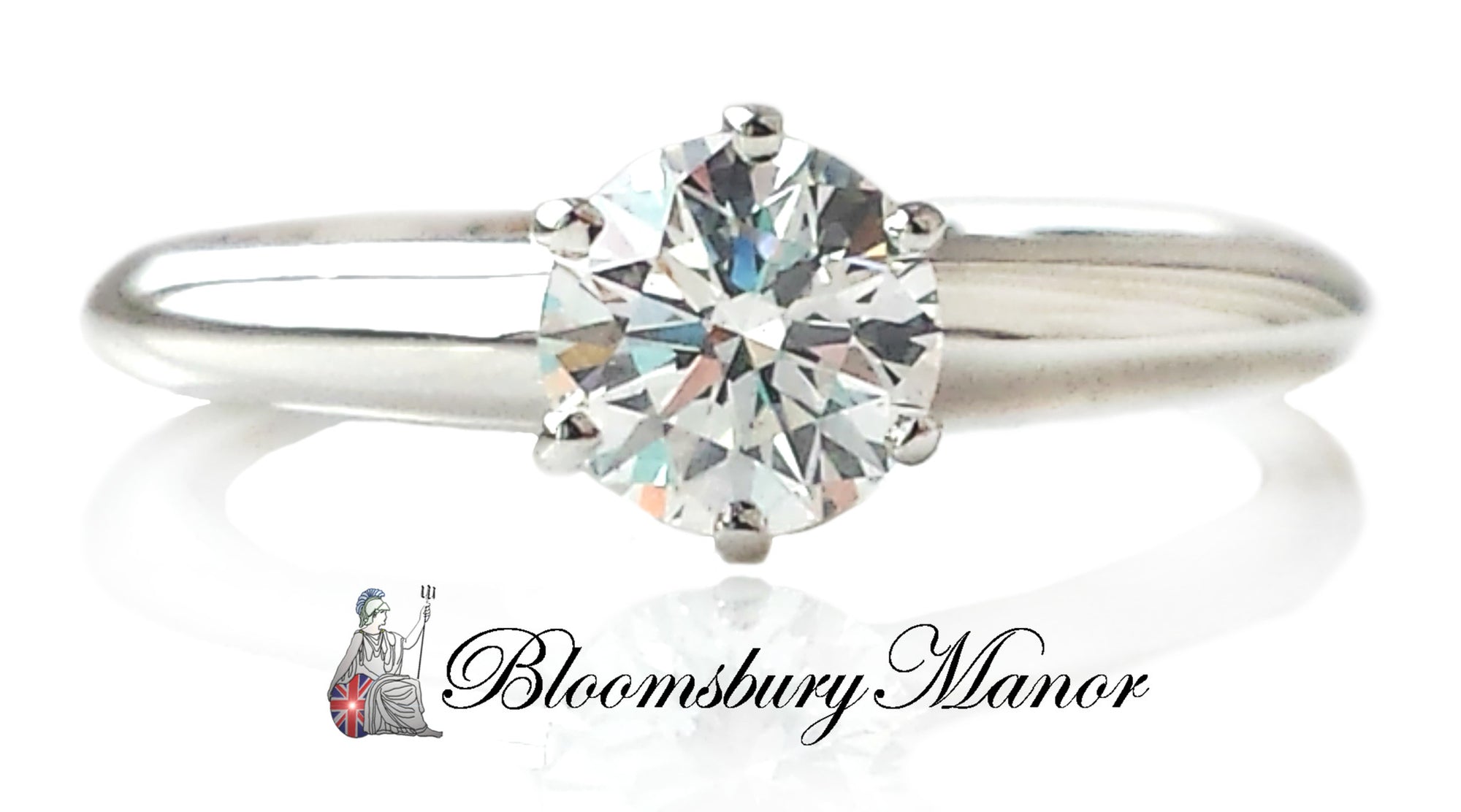 Tiffany & Co. 0.63ct H/VS2 Round Brilliant Cut Diamond Engagement Ring