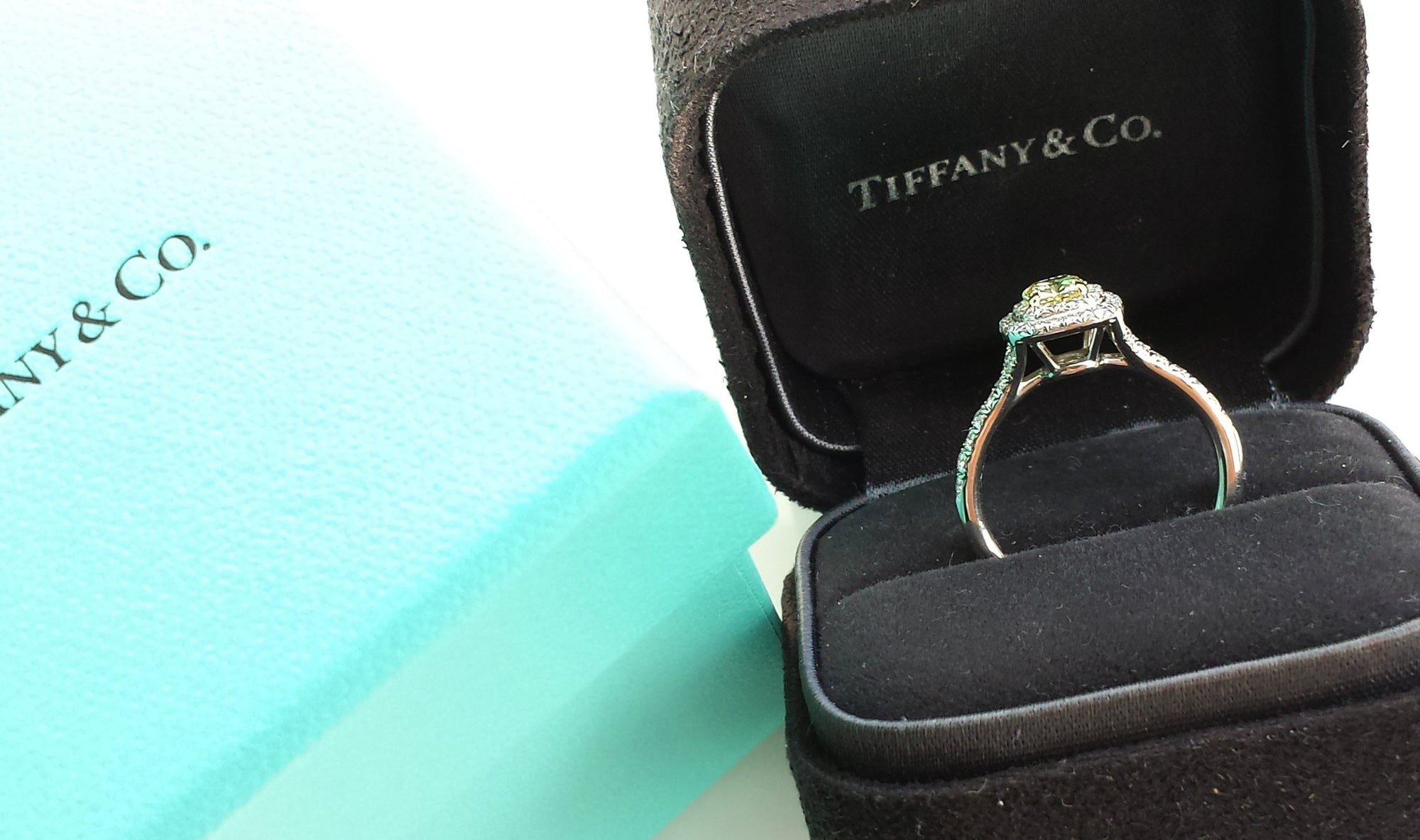 Tiffany & Co. 0.84tcw FI/VS1 Soleste Fancy Intense Yellow Diamond Engagement Ring
