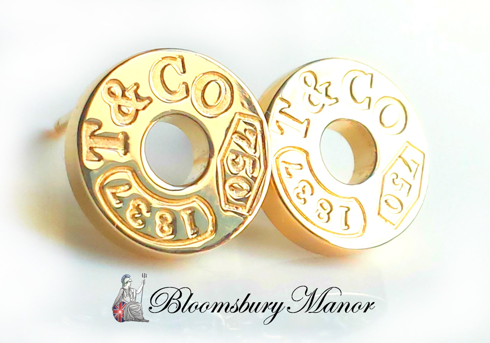 Tiffany & Co. 1837 Circle Earrings / Studs with Posts