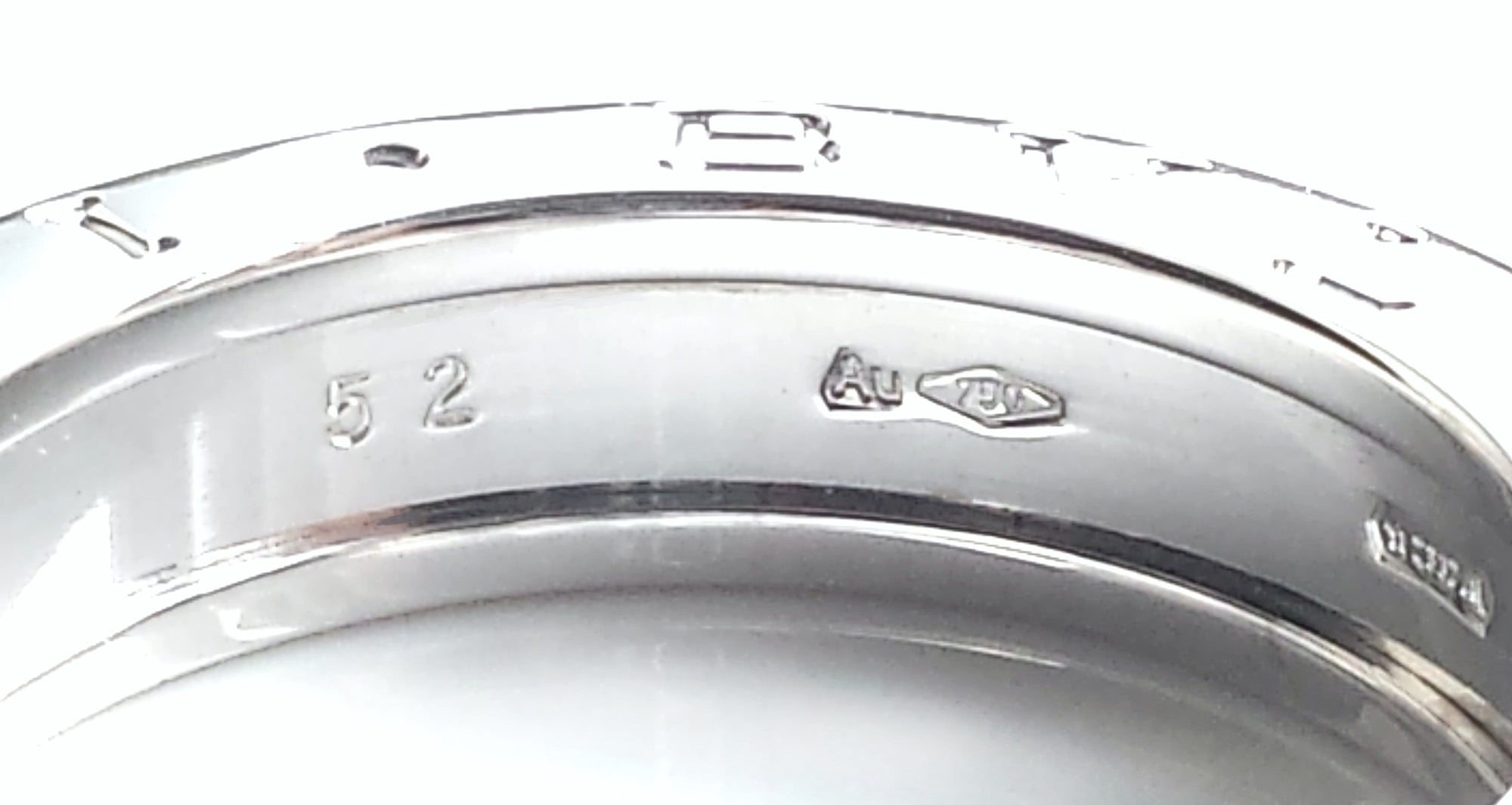 Bulgari Bvlgari B.Zero1 1-Band Ring in 18K White Gold, Size 52 (UK