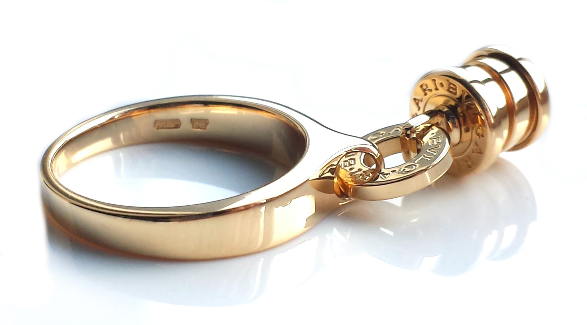 Bulgari Bvlgari B.Zero1 18K Yellow Gold & Diamond Charm Ring