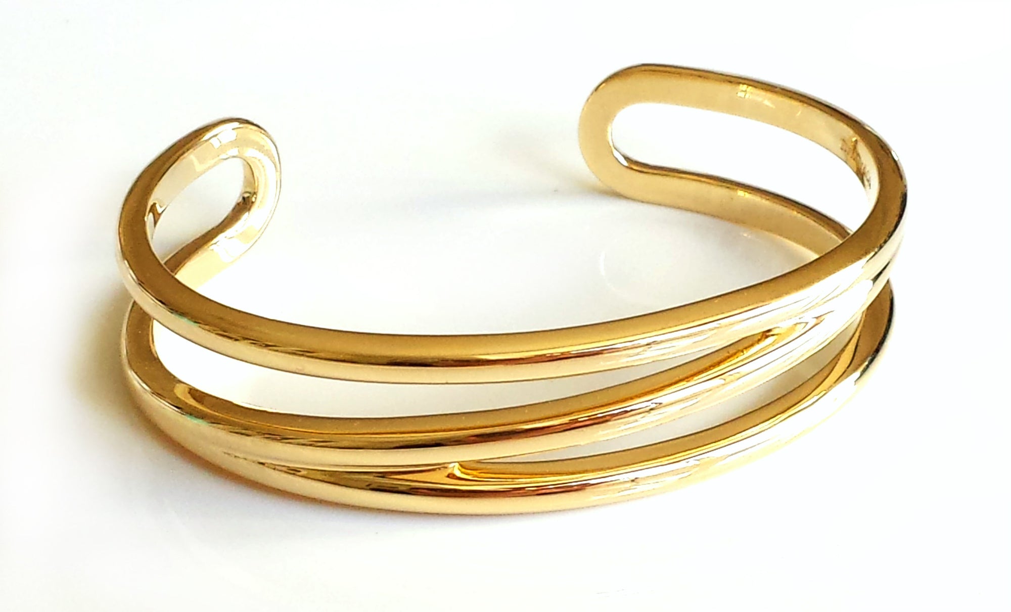 Tiffany & Co. 18k Yellow Gold Zig Zag Bracelet / Cuff / Bangle
