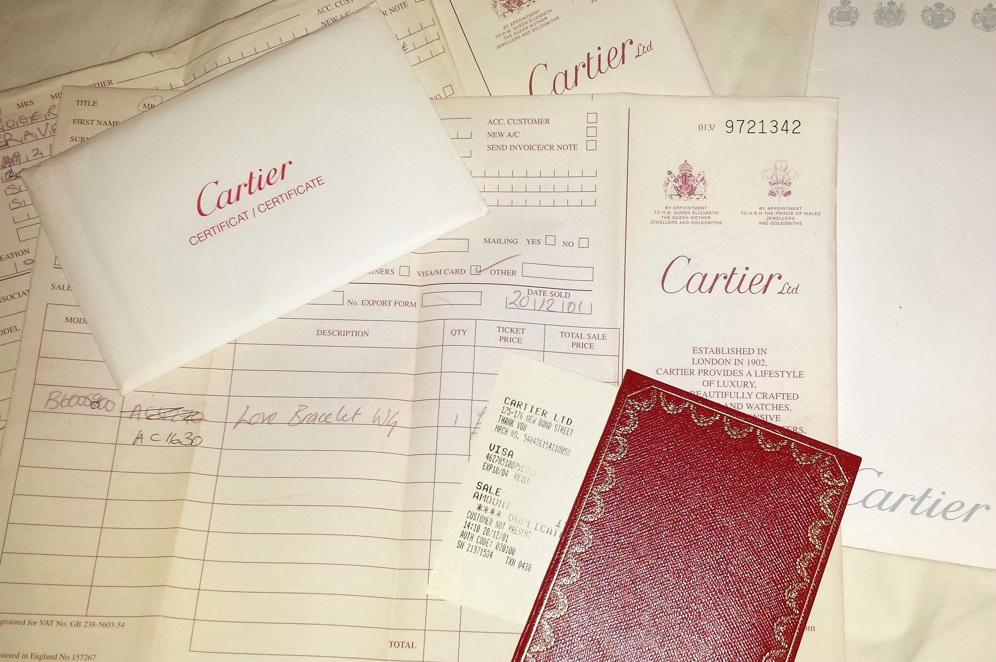 Cartier 18k White Gold Love Bracelet Bangle SZ 17, Box, receipt, certificate