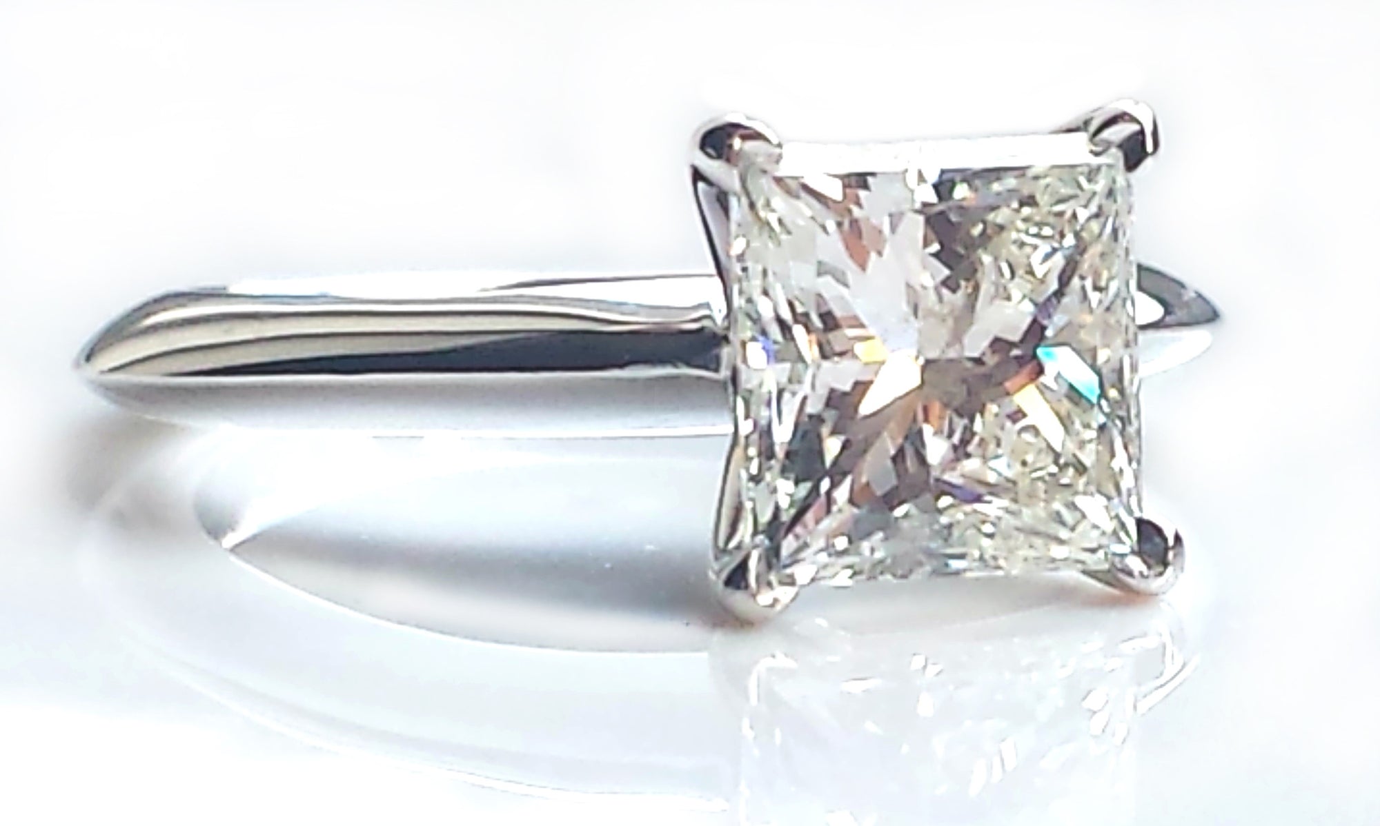 Tiffany & Co. 1.52ct I/VVS2 Princess Cut Square Diamond Engagement Ring