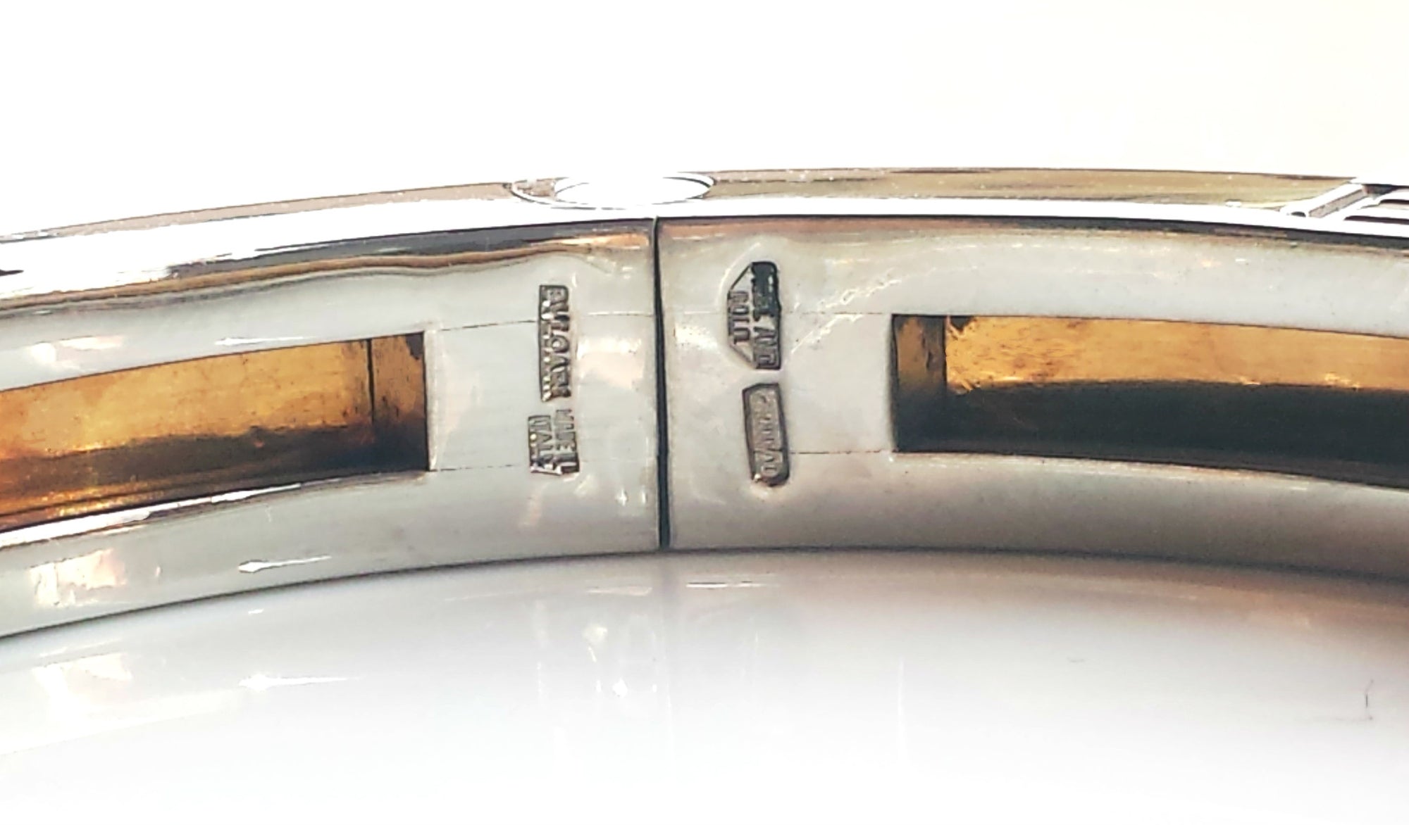 Bulgari B.Zero1 18K Gold & Steel Bangle Bracelet Large (19cm) 7.5 in