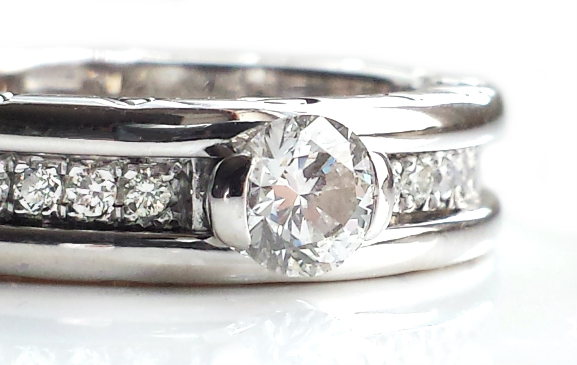 Bulgari BZero1 Pavé 0.38ct Diamond Engagement Ring in 18k White Gold, Size O