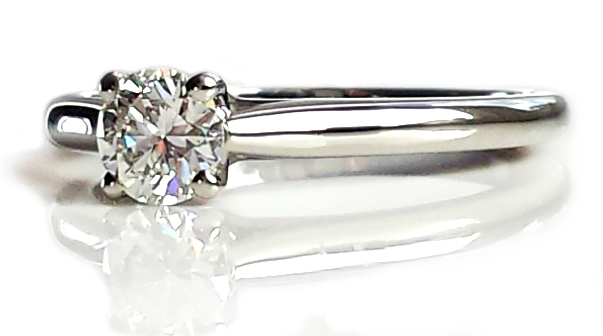 Cartier 1895 0.45ct G/VVS1 'Triple X' Round Brilliant Cut Diamond & Platinum Engagement Ring, Size 52