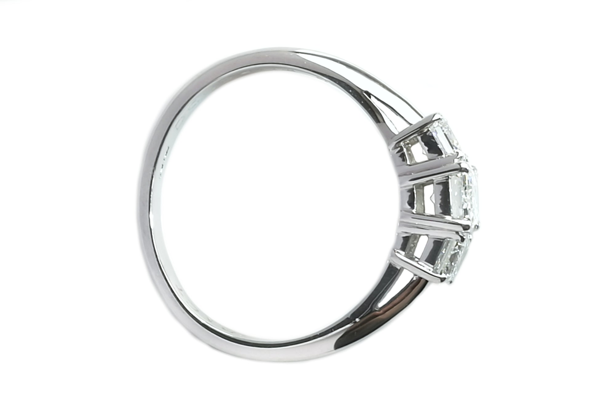 Tiffany & Co. 1.70tcw F/VVS2/VS1 Emerald Cut 3-Stone Diamond Engagement Ring