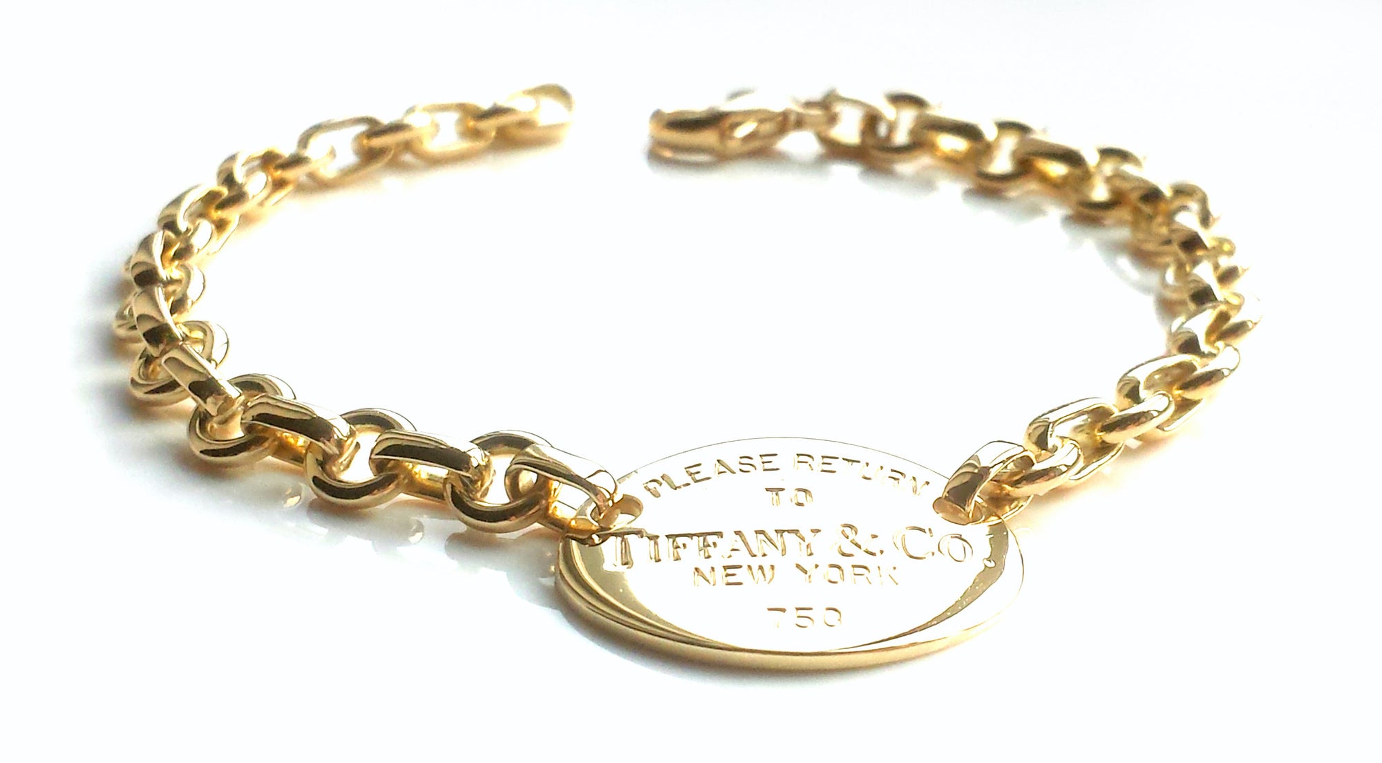 Tiffany & Co. Return to  Tiffany™ 18k Gold Tag Bracelet, 7 inches