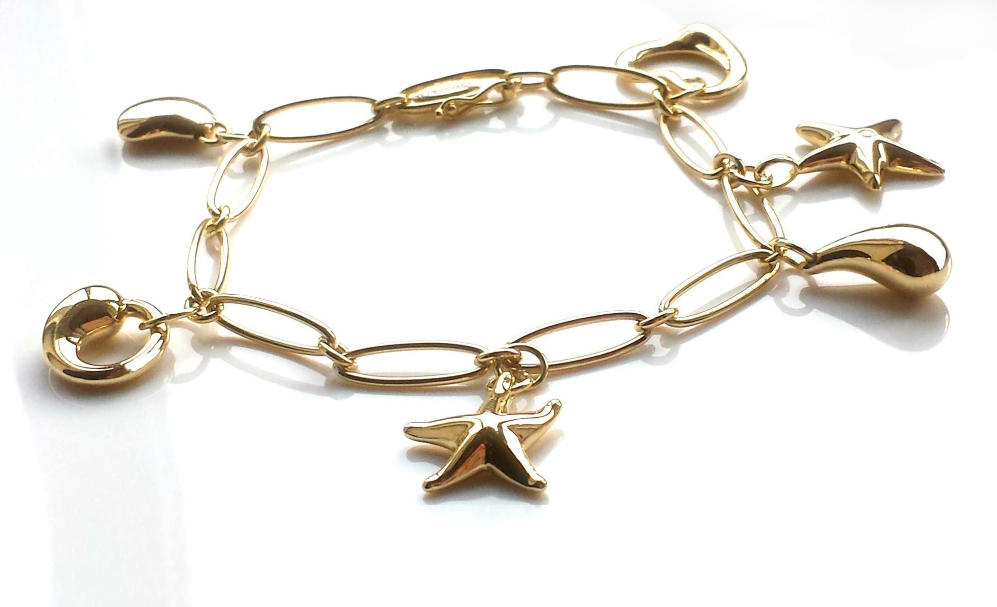 Tiffany & Co. Charm Bracelet by Elsa Peretti in 18k Gold – with Extra Charm