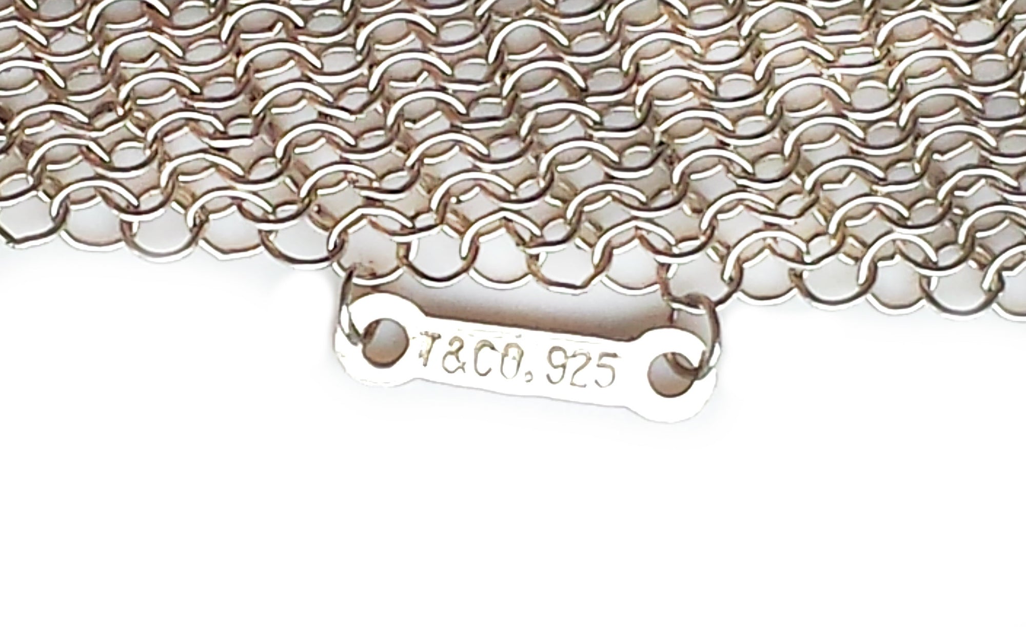 Tiffany & Co Elsa Peretti Large Mesh Scarf Sterling Silver 41.5 inches