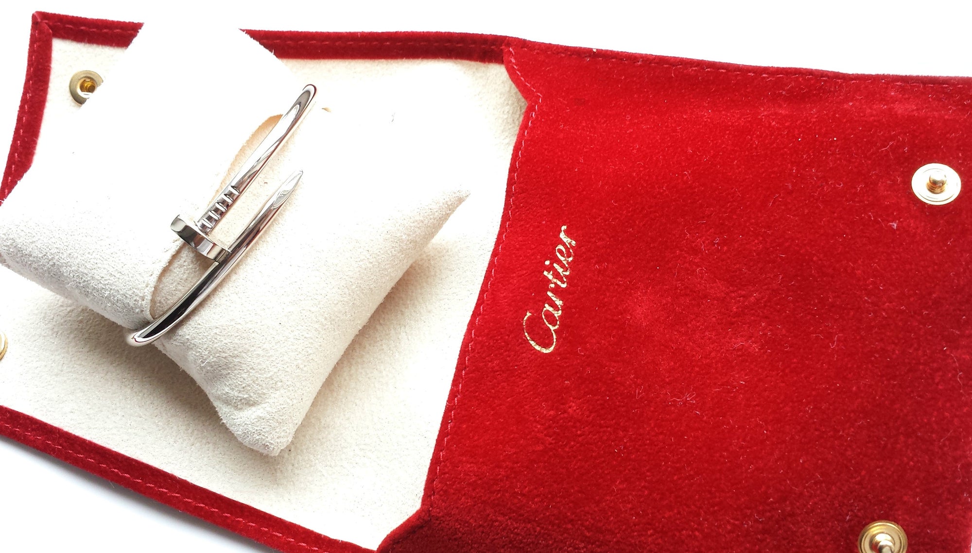 Cartier Juste un Clou Bangle in 18k White Gold, Size 17