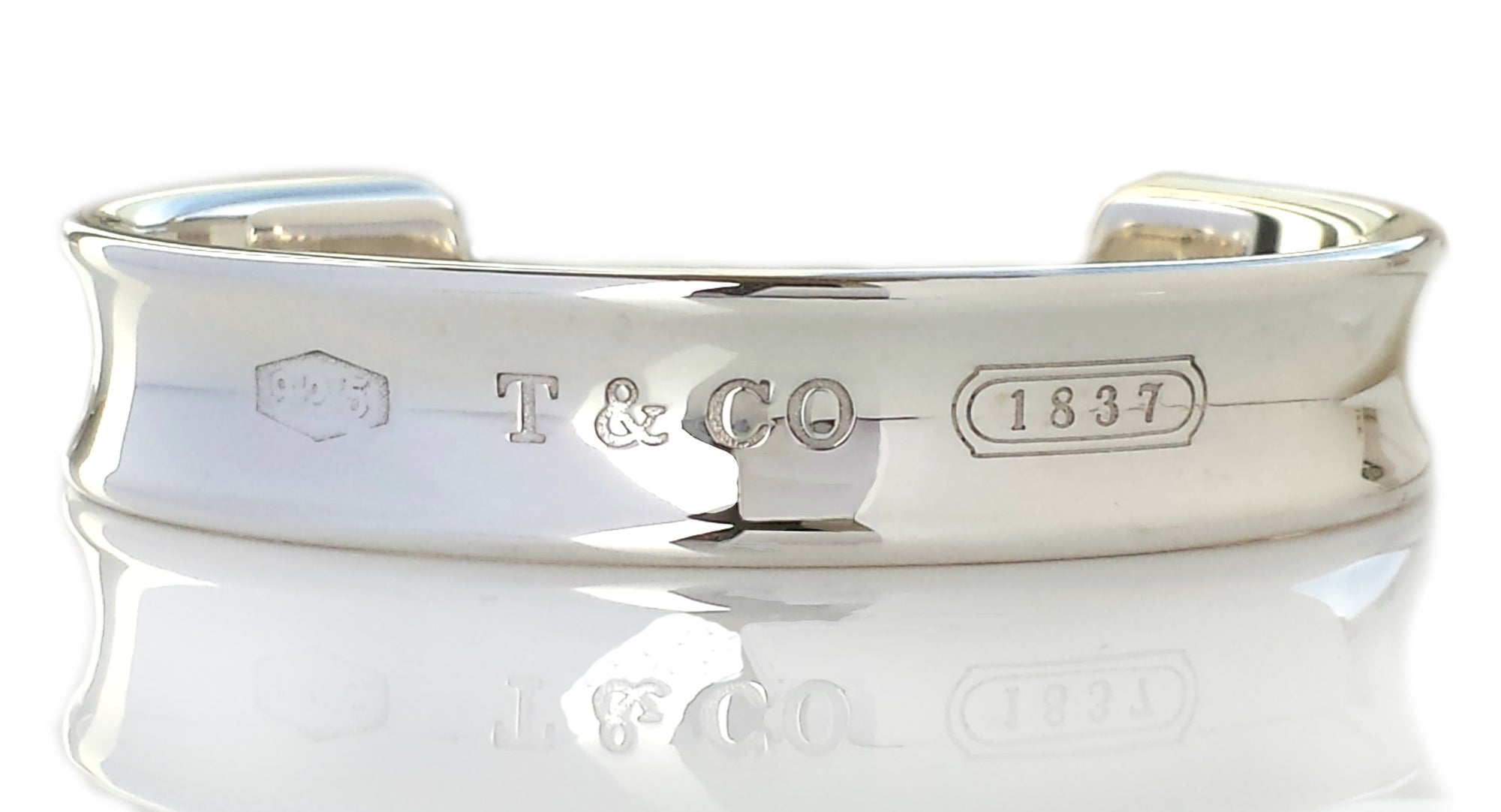 Tiffany & Co 1837 Sterling Silver Bangle Bracelet Small