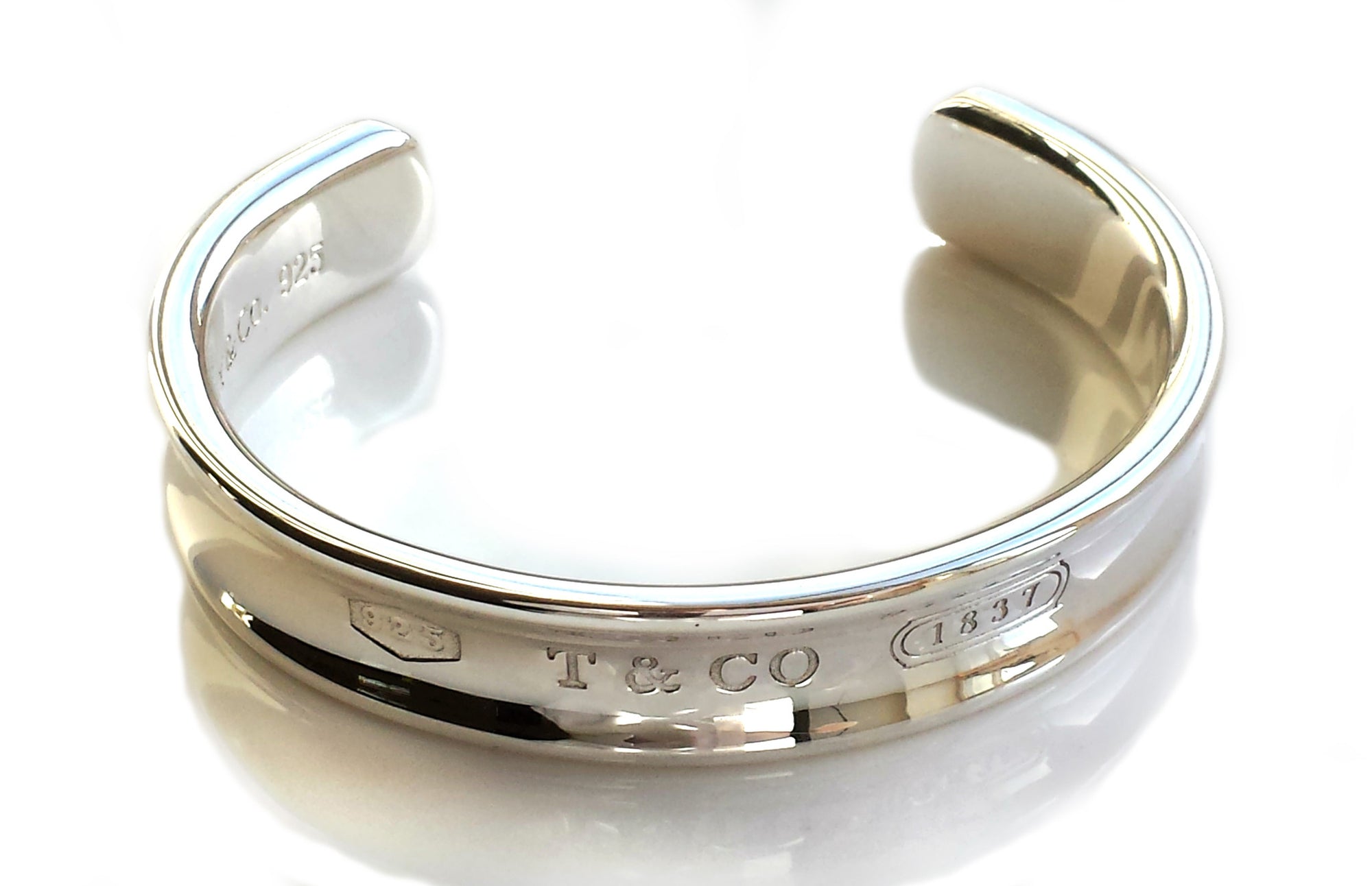 Tiffany & Co 1837 Sterling Silver Bangle Bracelet Small
