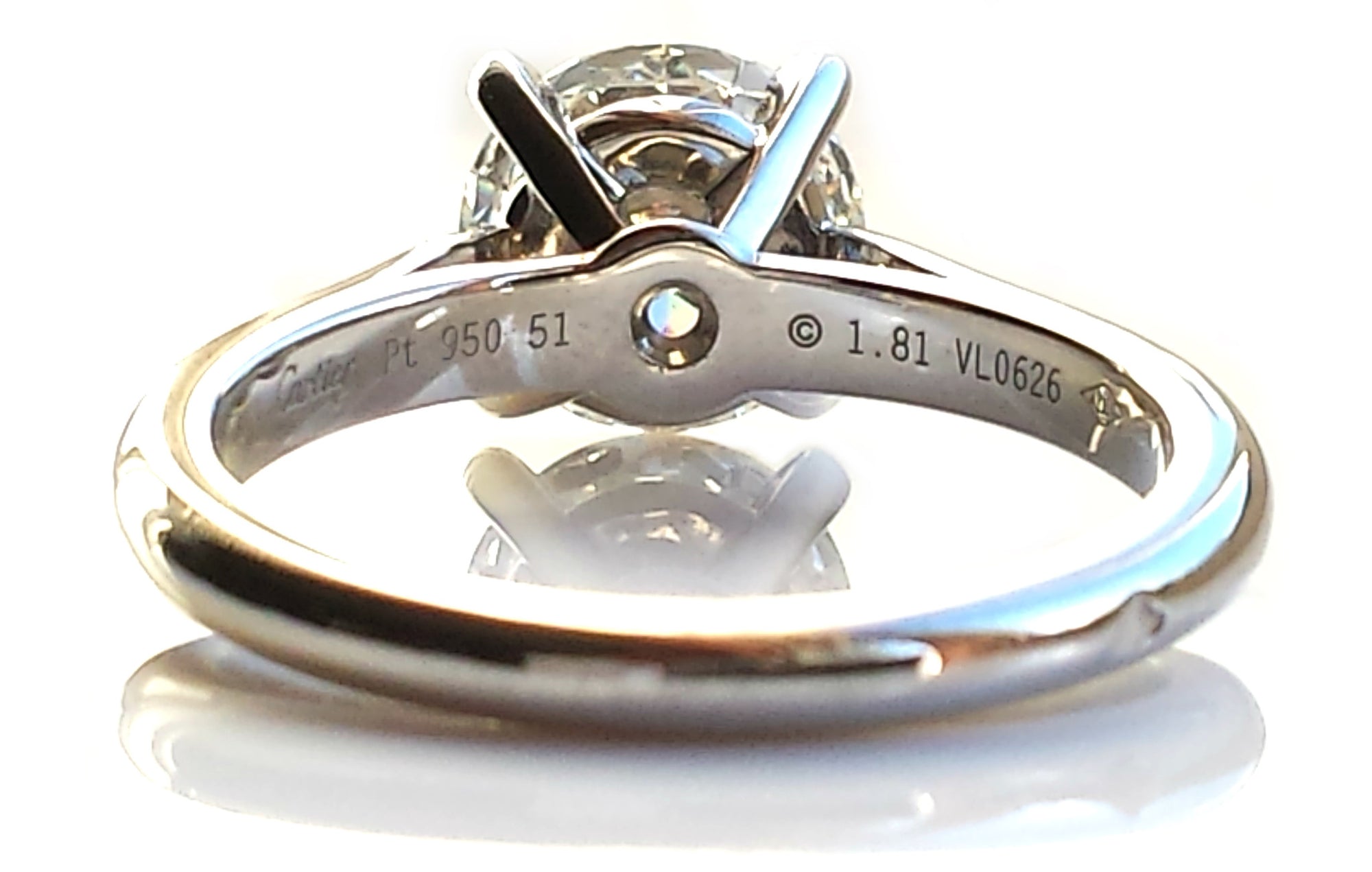 Cartier 1.81ct G/VS1 1895 'Triple X' Round Brilliant Cut Diamond Engagement Ring