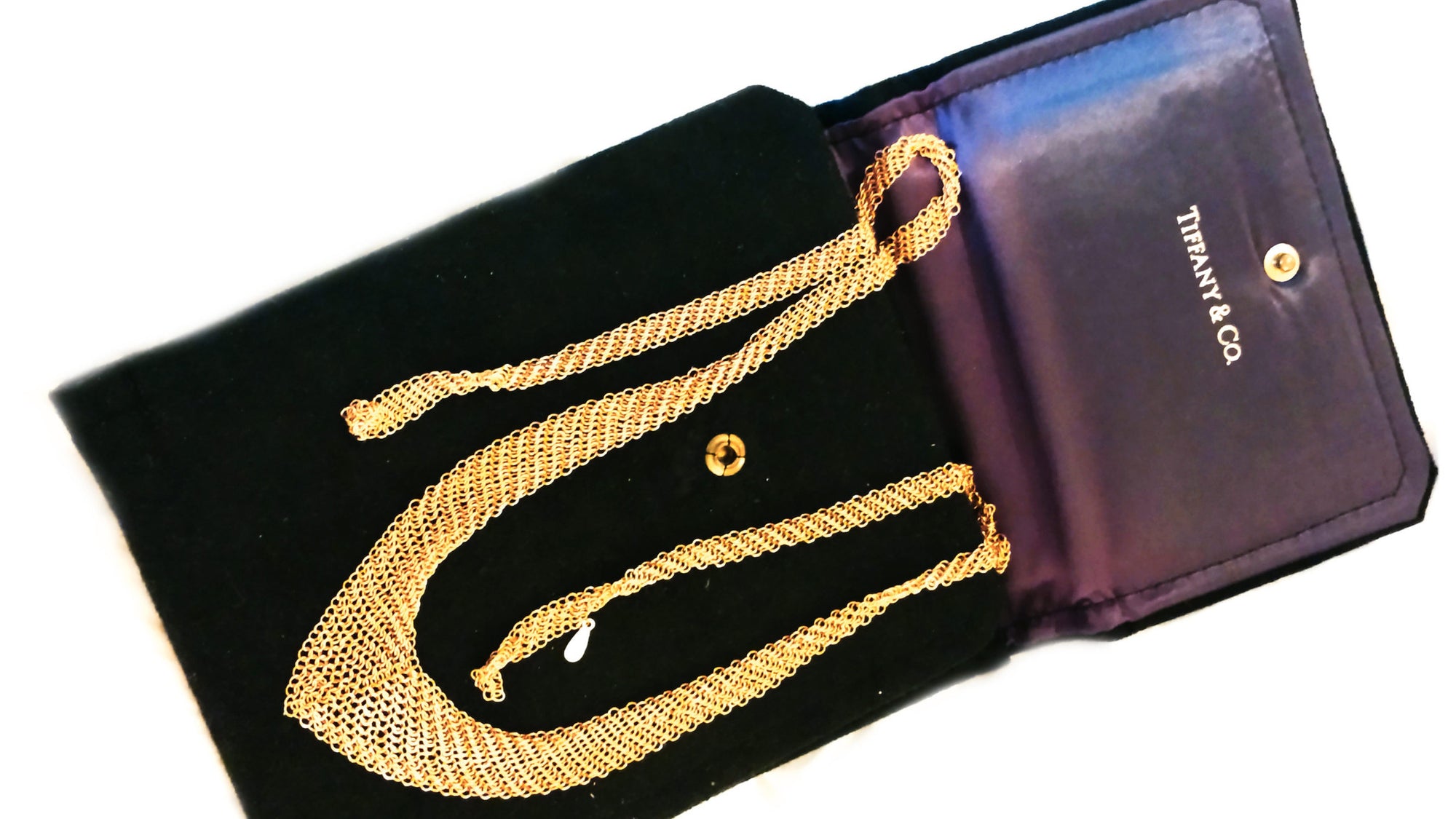 Tiffany & Co. Elsa Peretti Mesh Necklace in 18k Yellow Gold