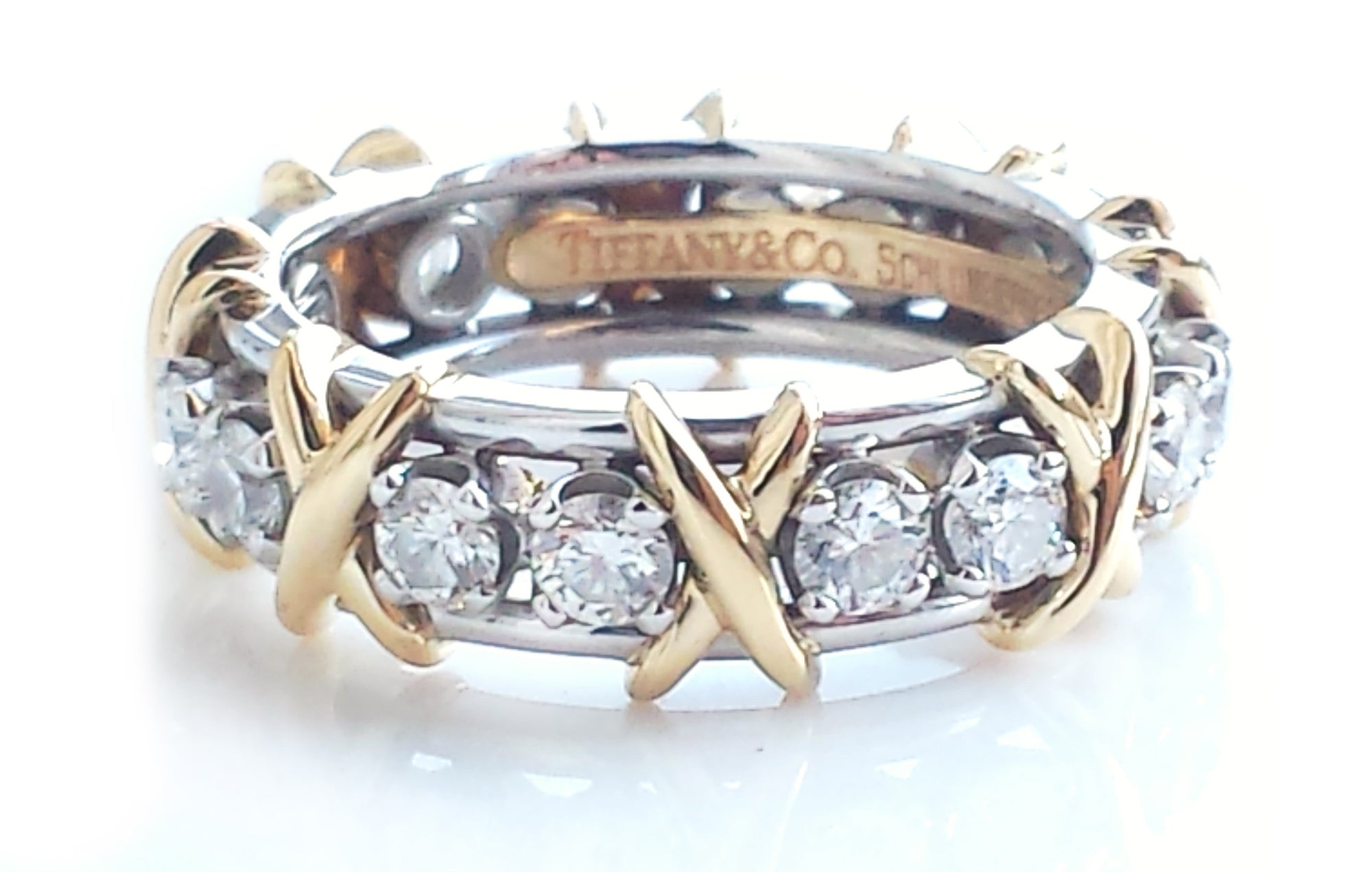 Tiffany & Co. Schlumberger 16 Stone 1.14ct Diamond Ring, Sz N US 6.75