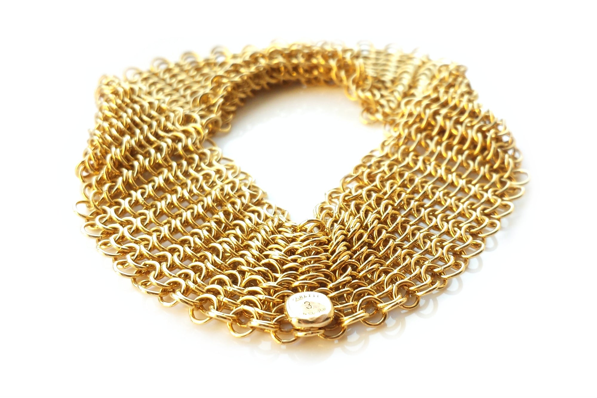 Tiffany & Co. Elsa Peretti 18k Yellow Gold Mesh Bracelet - Medium