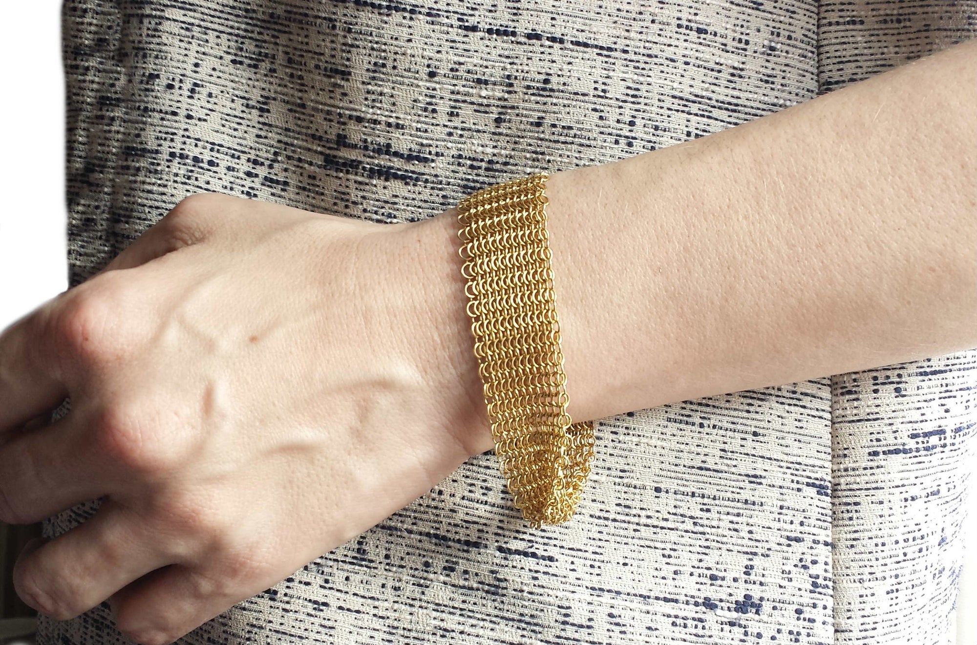 Tiffany & Co. Elsa Peretti 18k Yellow Gold Mesh Bracelet - Medium