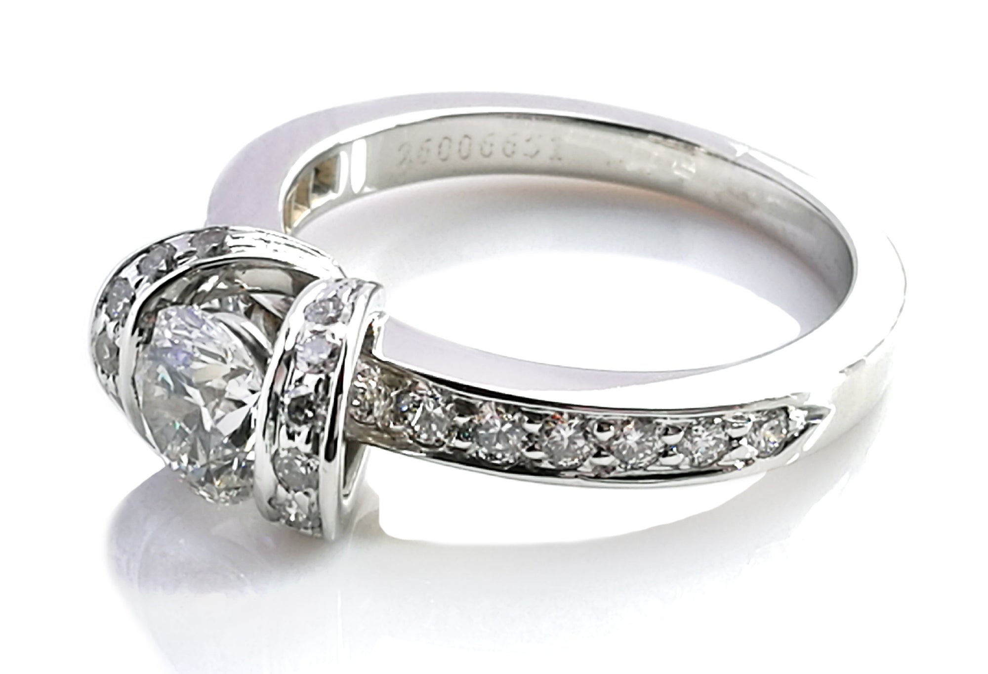 Tiffany & Co. 0.76tcw G/VVS1 Ribbon 'Triple X' Round Brilliant Cut Diamond Engagement Ring
