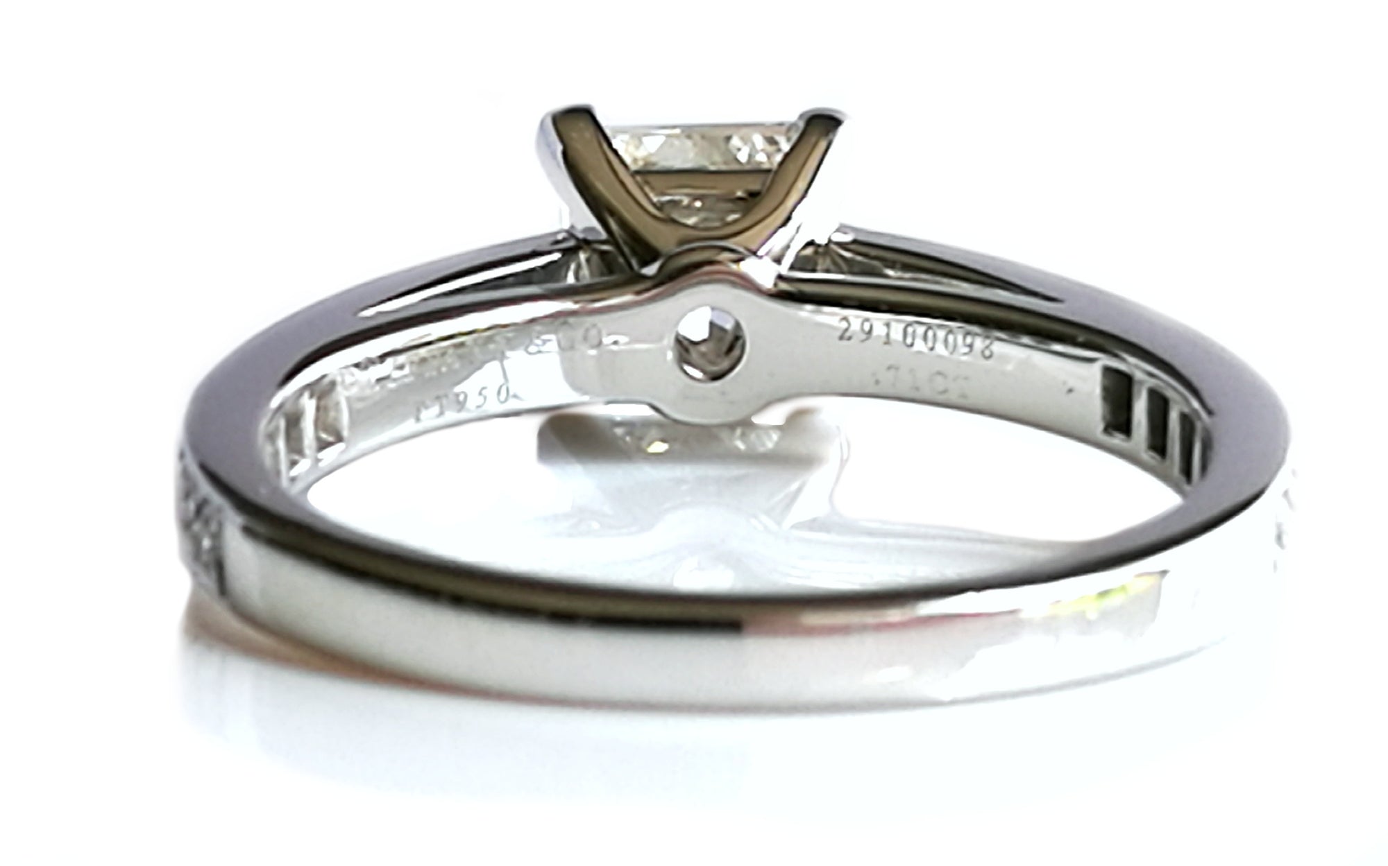 Tiffany & Co .86ct G/VVS1 Grace Square Diamond Engagement Ring