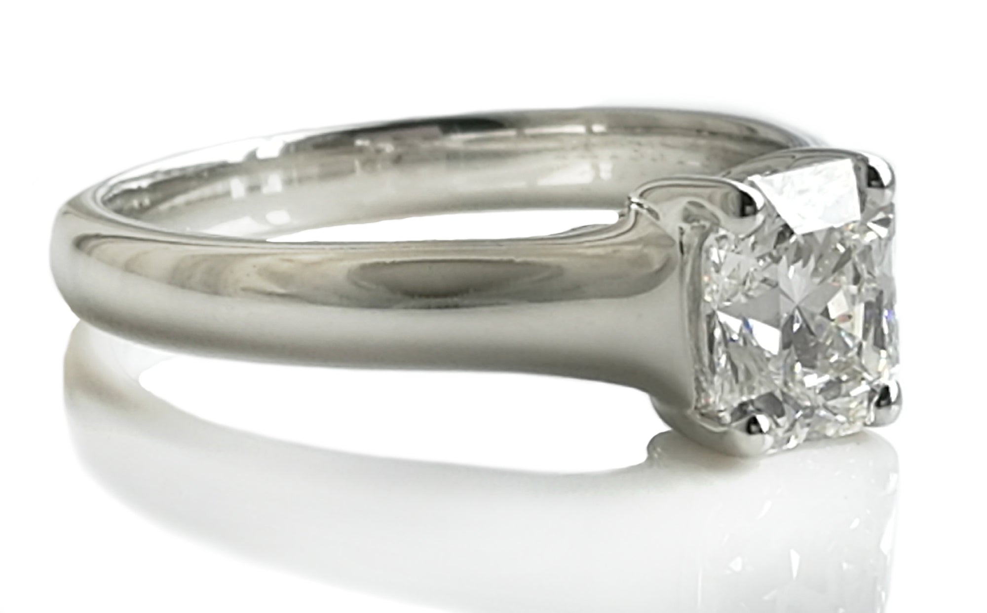 Tiffany & Co. 0.90ct G/VVS1 Rectangular 'Lucida' Diamond Engagement Ring