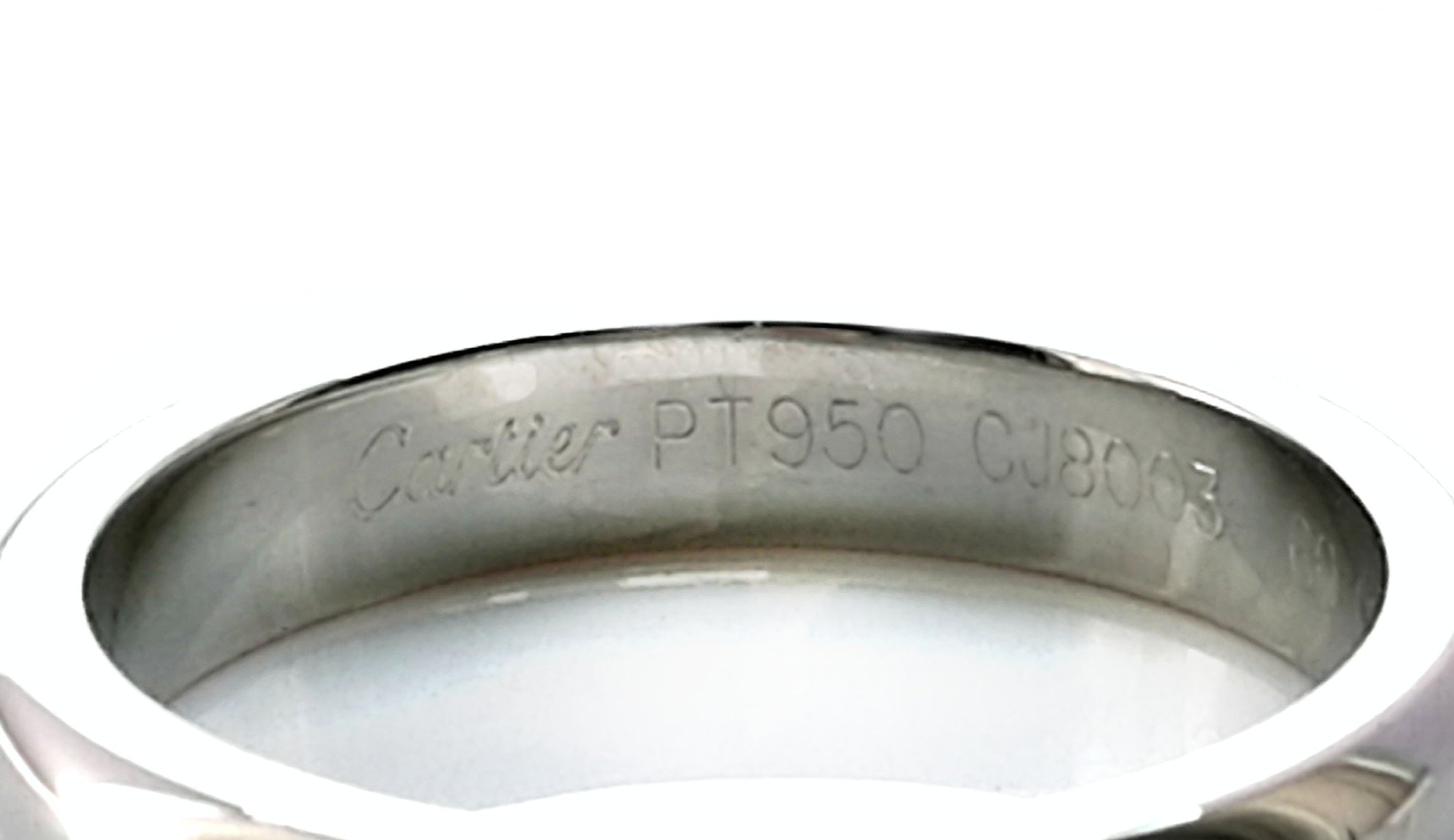 Cartier Mens Classic Platinum Wedding Band Ring SZ 60