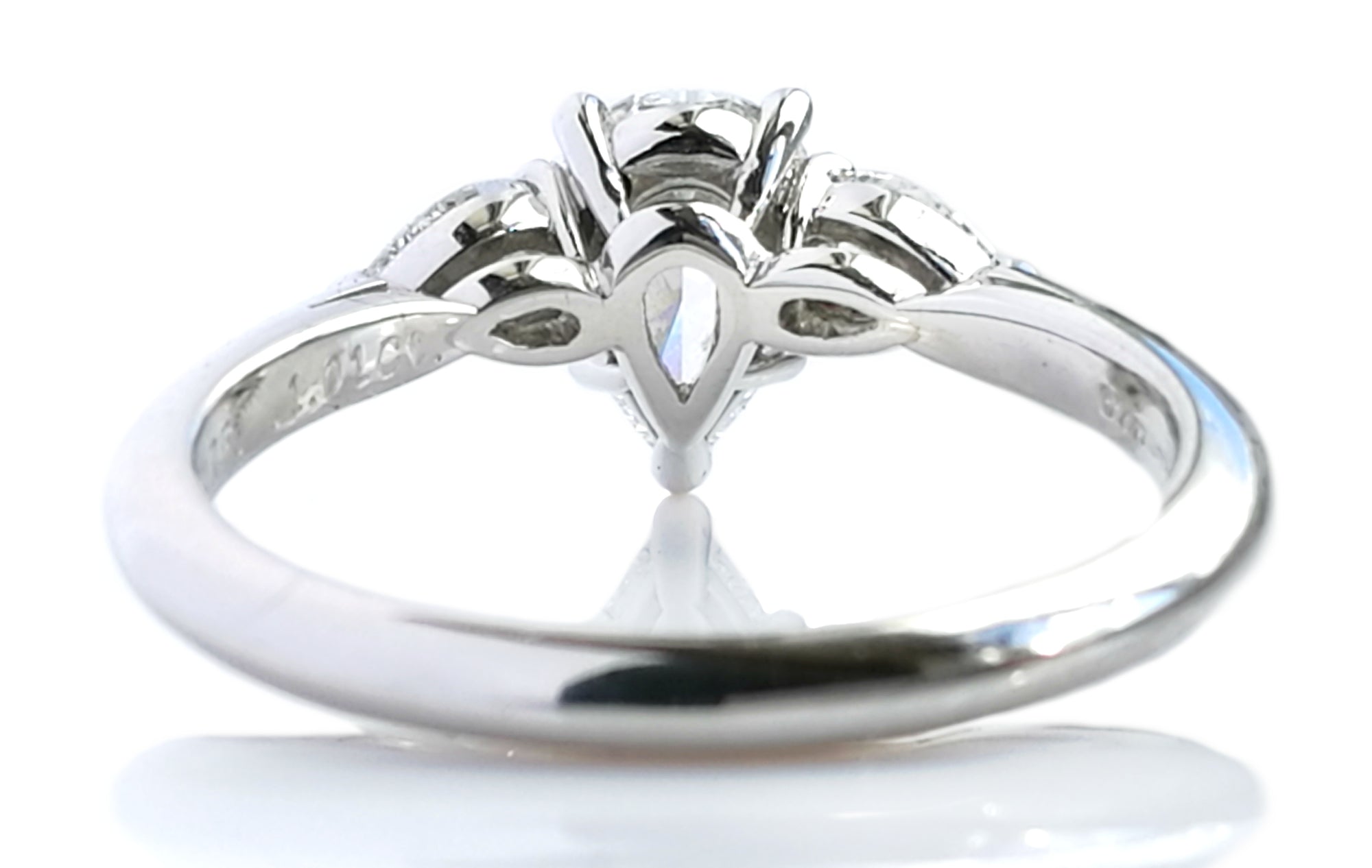 Tiffany & Co. 1.48tcw G/VVS1 Pear-Shaped Diamond 3-Stone Engagement Ring