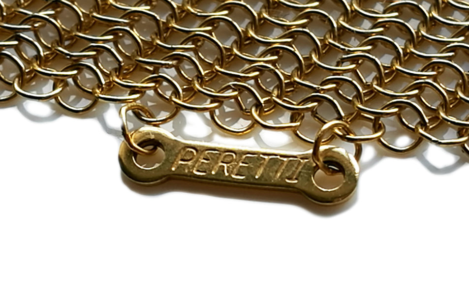 Tiffany & Co. Elsa Peretti 18k Yellow Gold Mesh Scarf Necklace, 38 Inc ...