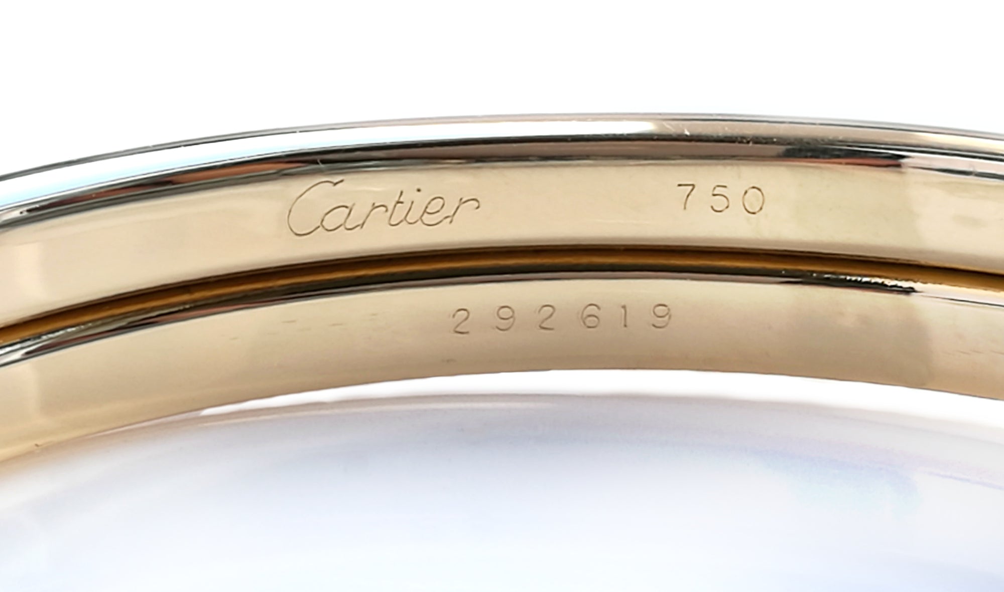 Vintage 1990s Cartier 18k Yellow Gold 800 Silver Panthere Bracelet Cuff