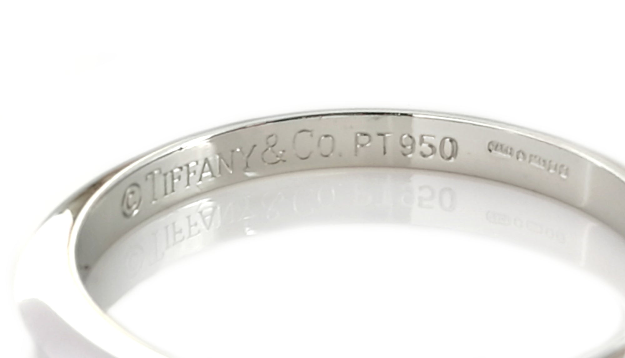 Tiffany & Co. Knife Edge Platinum Wedding Band / Ring, Size J